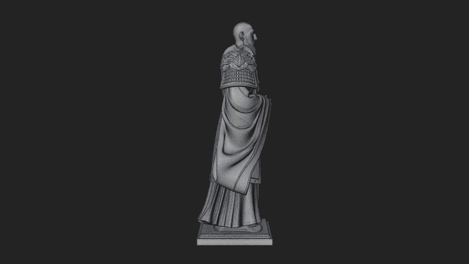 Robed Master Standing Statue Design 4 3D Print Model 3D Model
