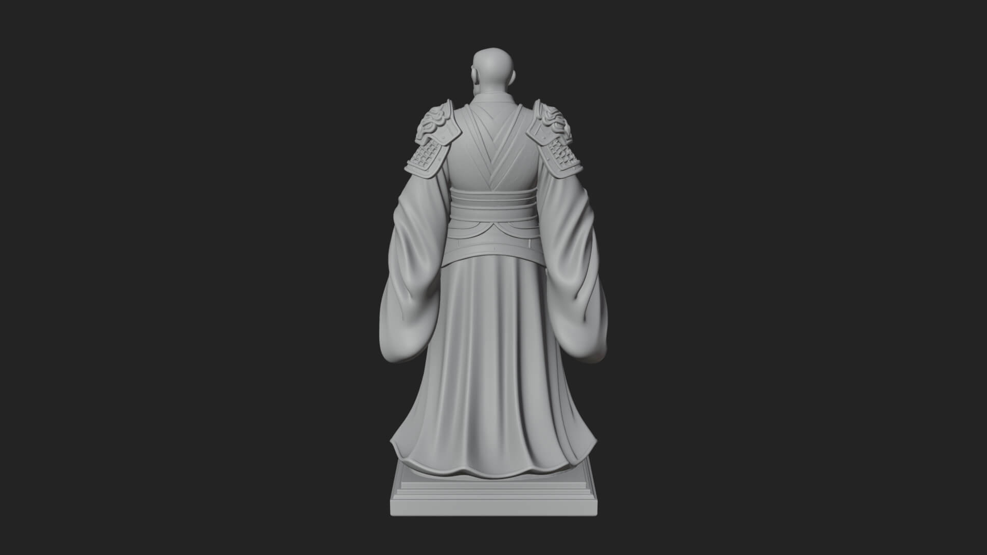 Robed Master Standing Statue Design 5 3D Print Model 3D Model
