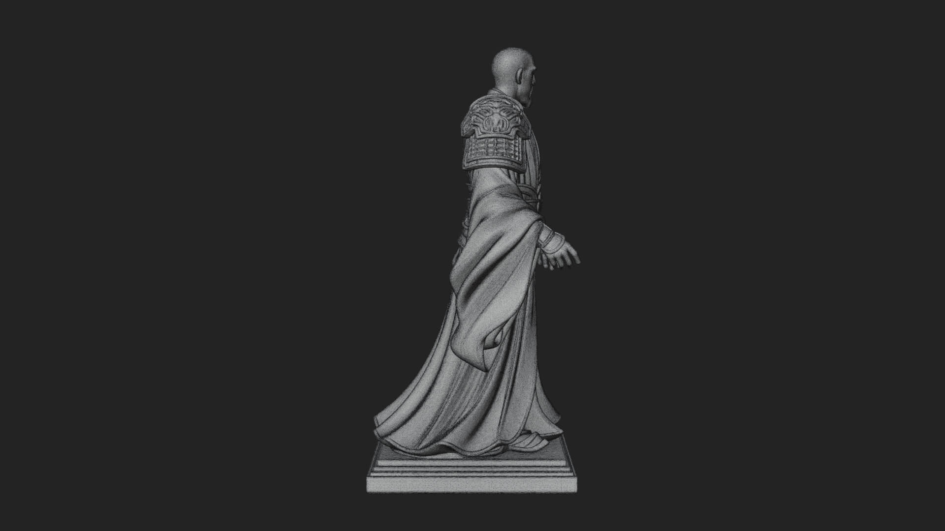 Robed Master Standing Statue Design 5 3D Print Model 3D Model