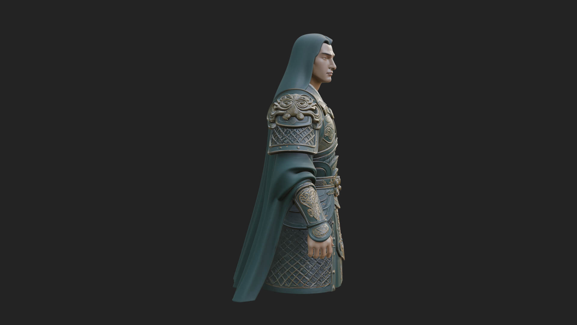 Robed Master Standing Statue Design 6 3D Print Model 3D Model