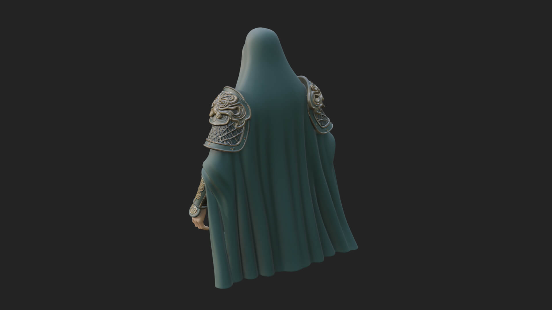 Robed Master Standing Statue Design 6 3D Print Model 3D Model