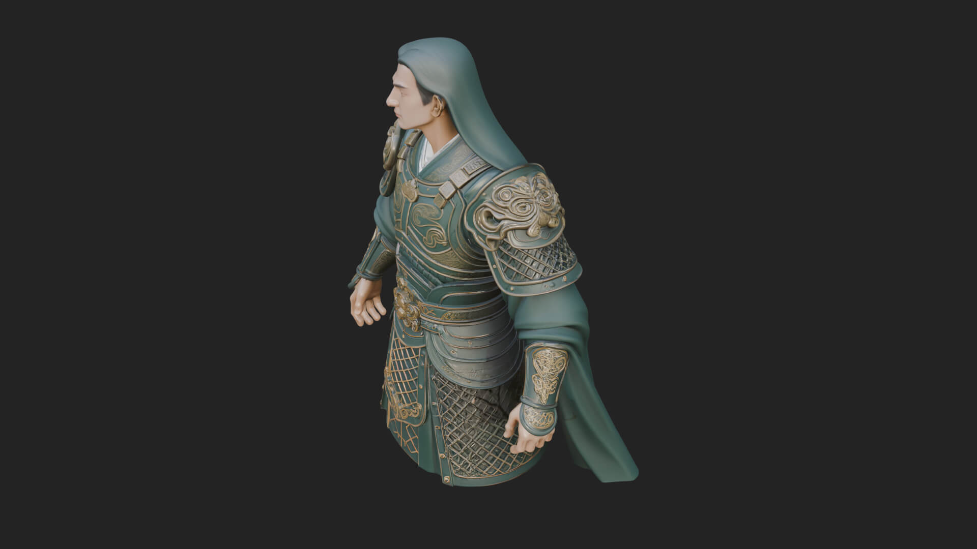 Robed Master Standing Statue Design 6 3D Print Model 3D Model