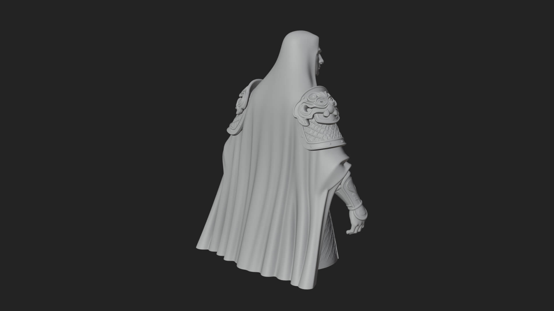 Robed Master Standing Statue Design 6 3D Print Model 3D Model