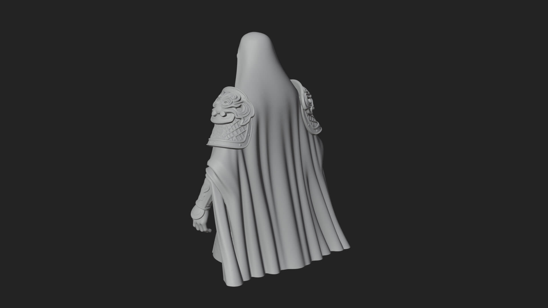 Robed Master Standing Statue Design 6 3D Print Model 3D Model