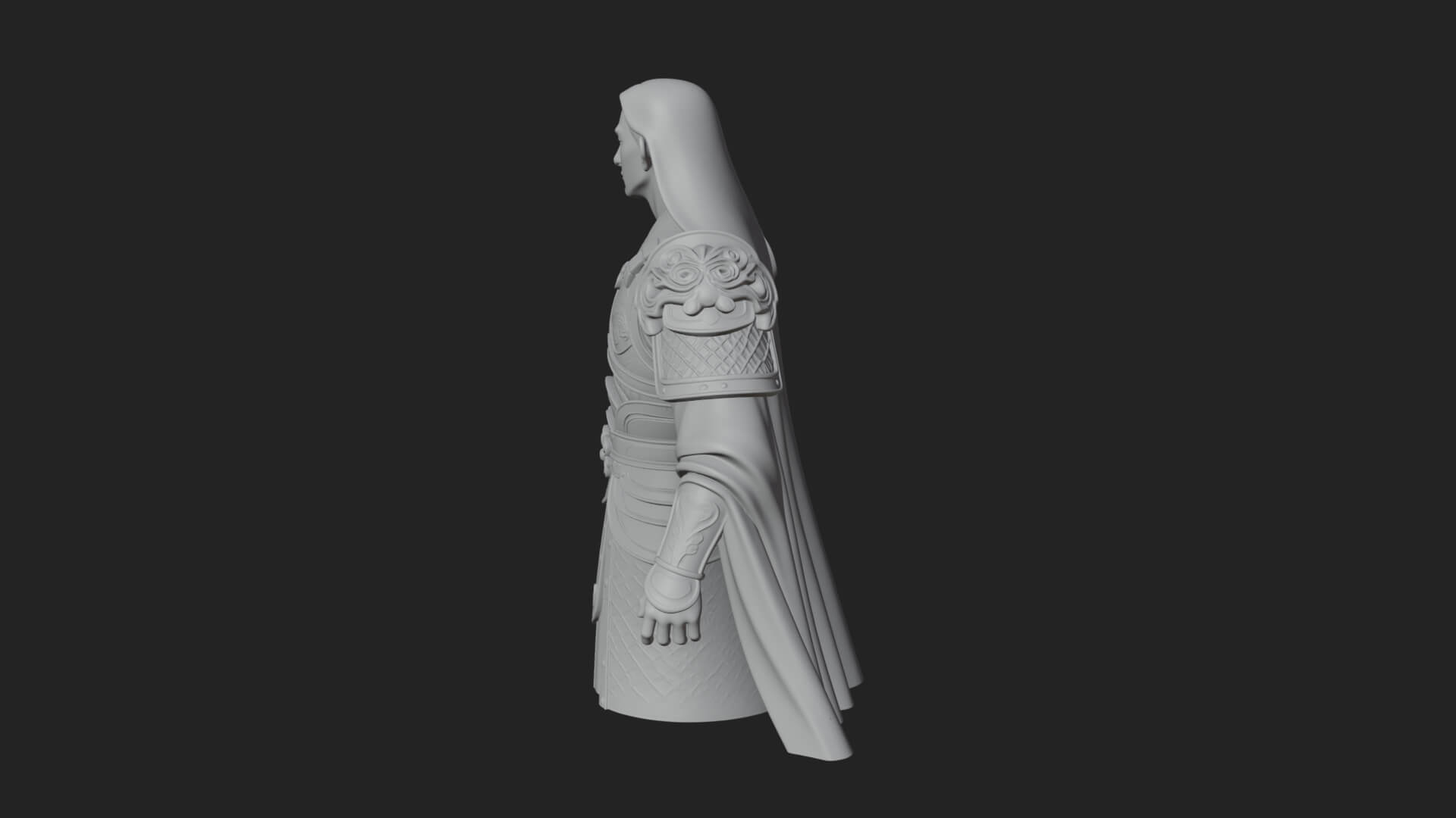 Robed Master Standing Statue Design 6 3D Print Model 3D Model