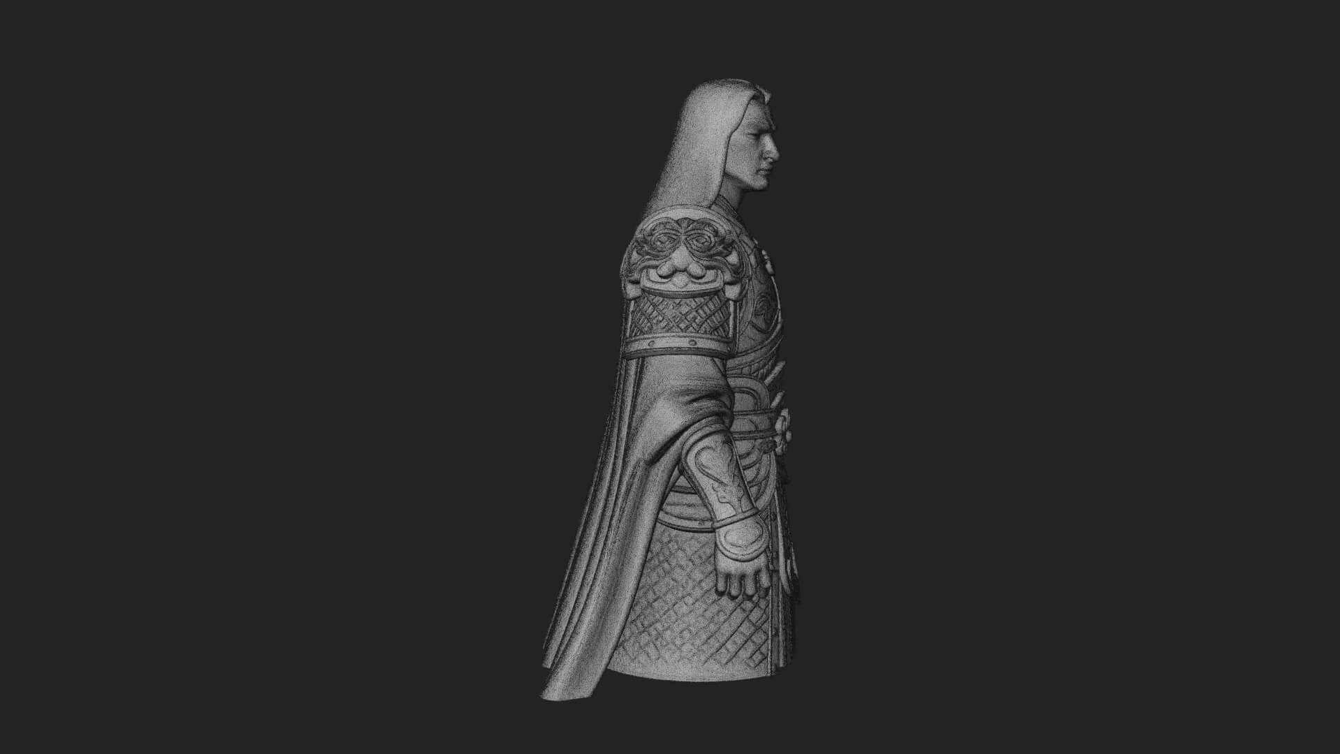 Robed Master Standing Statue Design 6 3D Print Model 3D Model