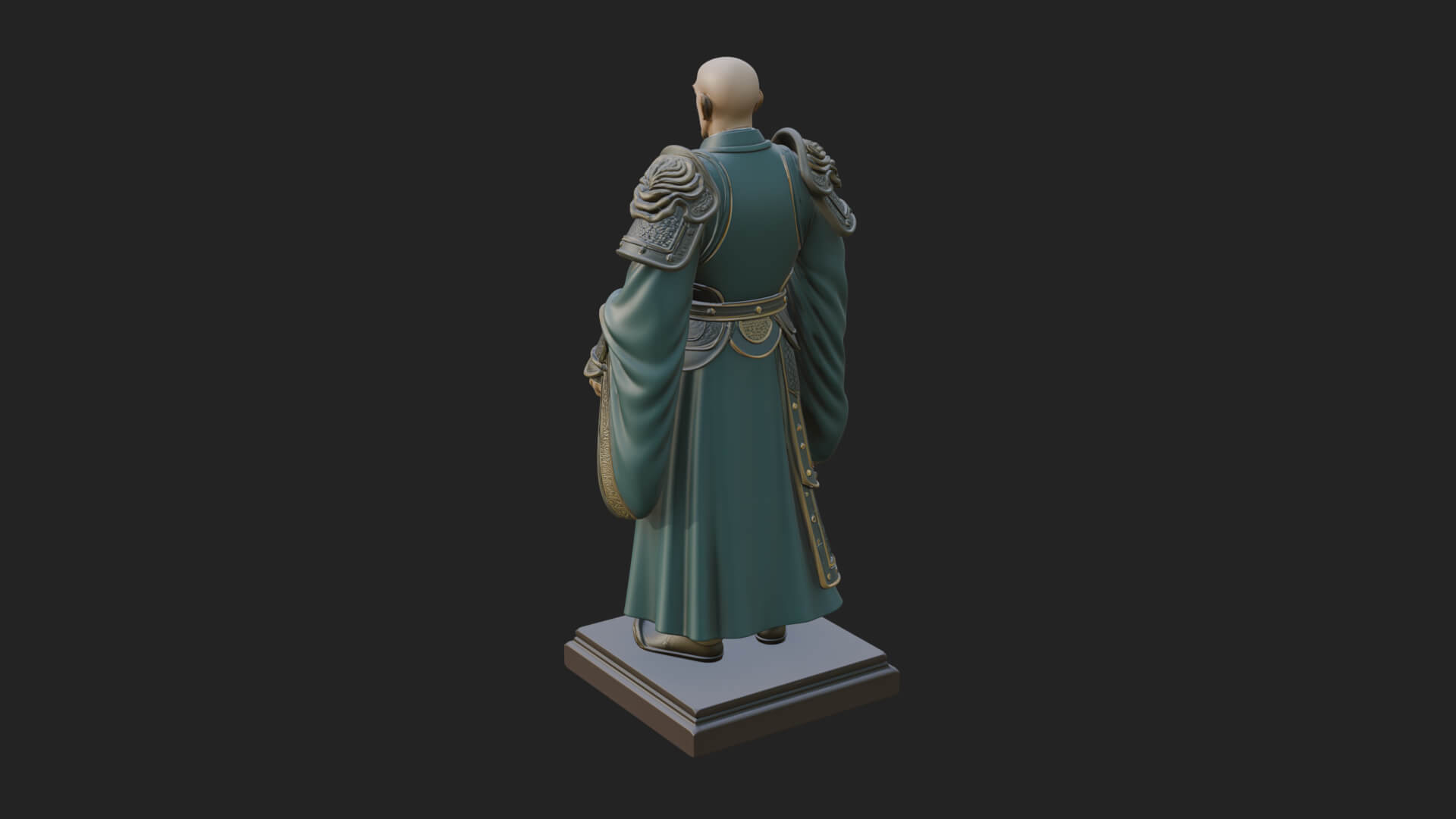 Robed Master Standing Statue Design 7 3D Print Model 3D Model