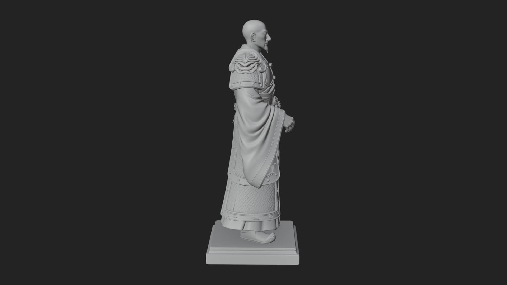 Robed Master Standing Statue Design 7 3D Print Model 3D Model