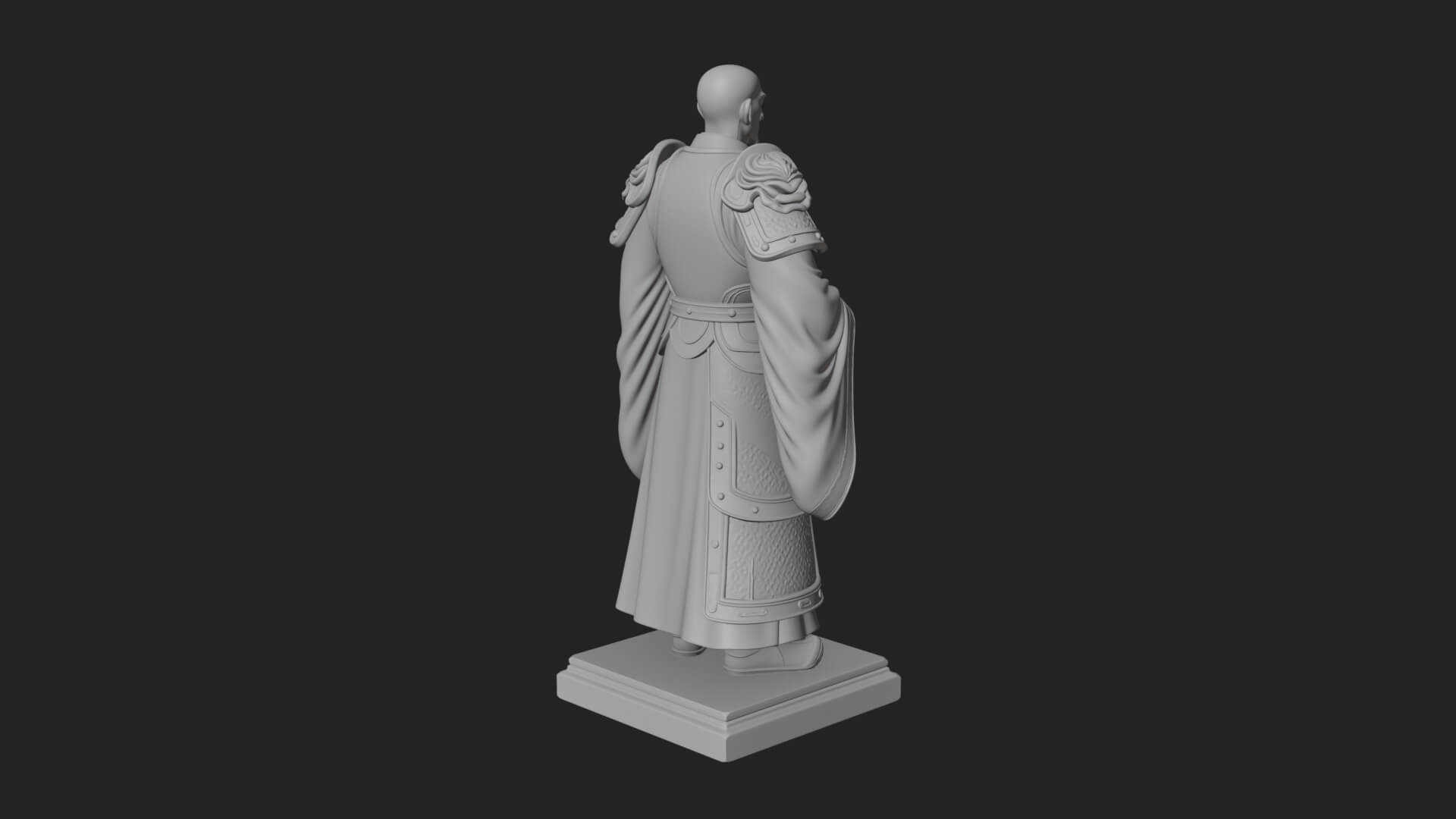 Robed Master Standing Statue Design 7 3D Print Model 3D Model