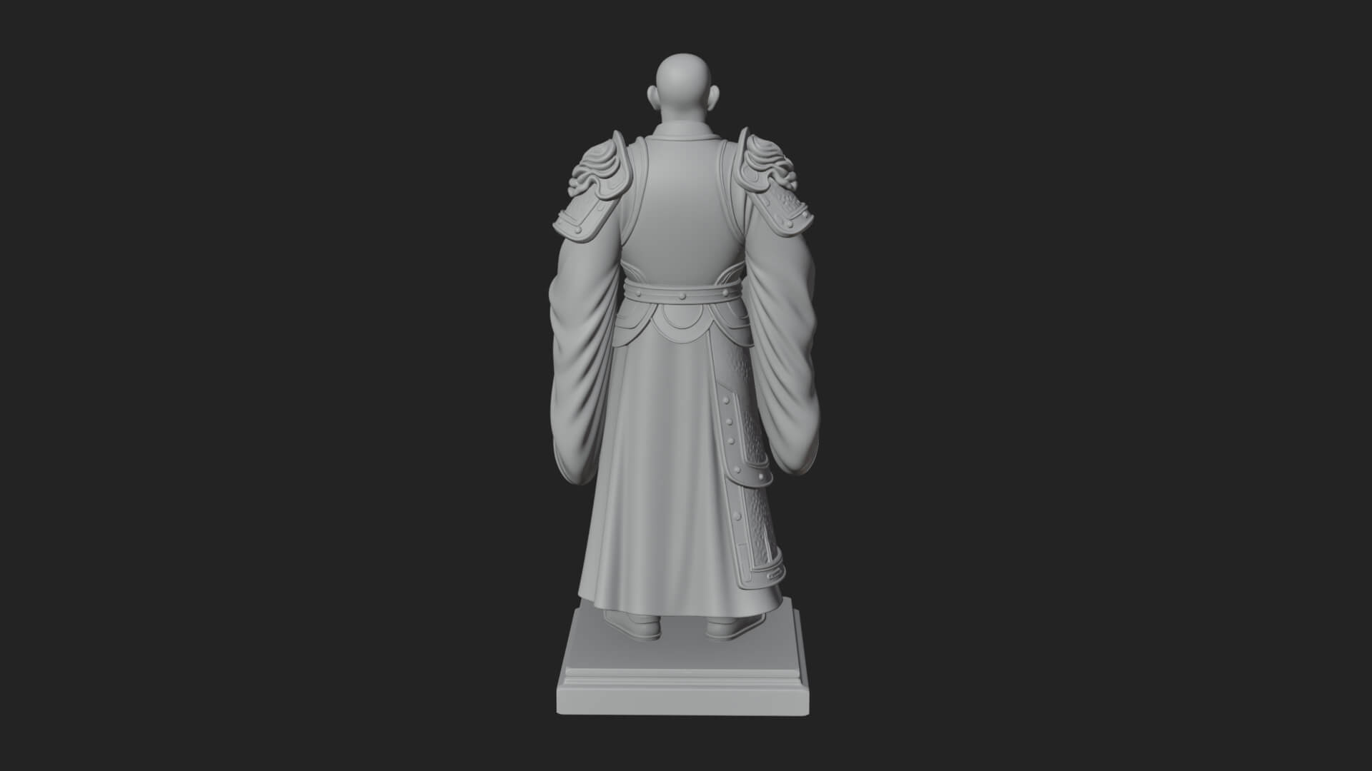 Robed Master Standing Statue Design 7 3D Print Model 3D Model