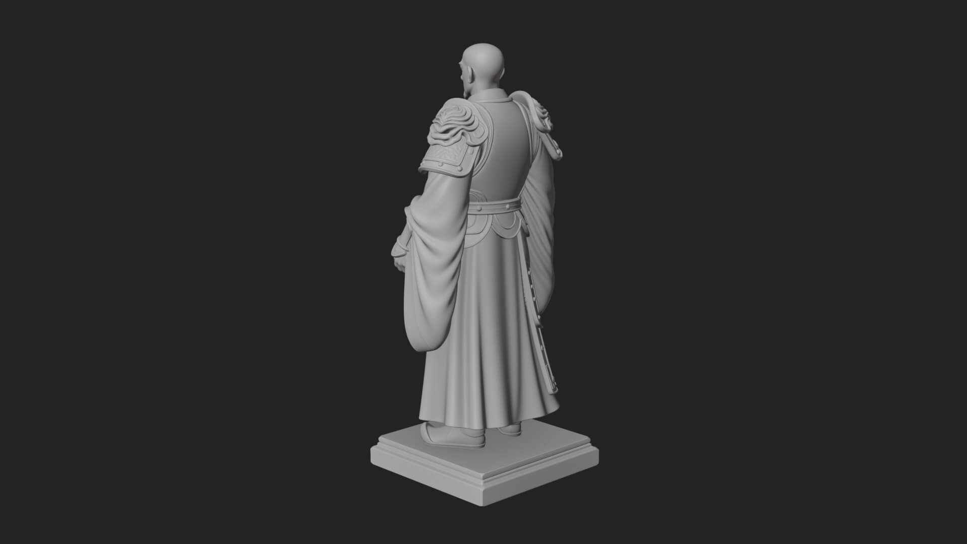 Robed Master Standing Statue Design 7 3D Print Model 3D Model