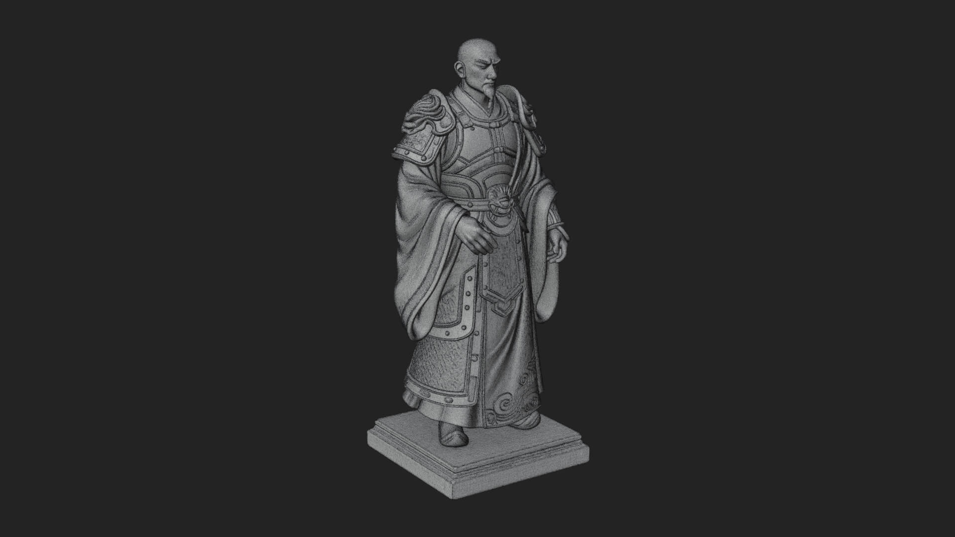 Robed Master Standing Statue Design 7 3D Print Model 3D Model