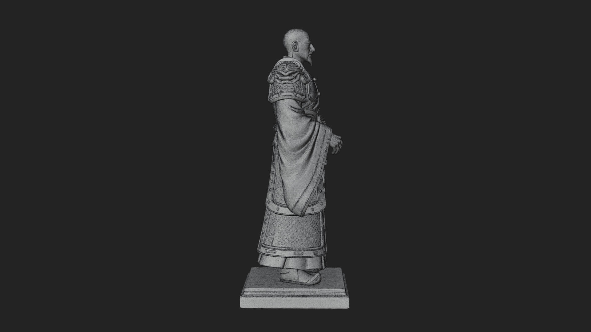 Robed Master Standing Statue Design 7 3D Print Model 3D Model