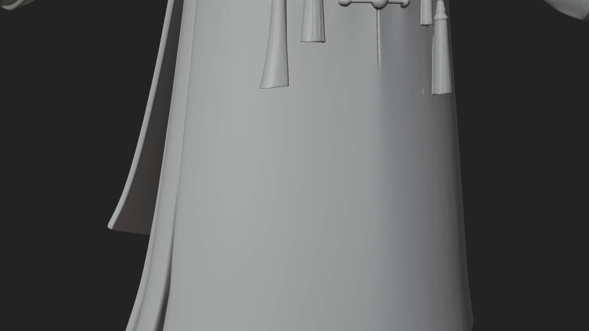 Robed Oriental Revenant Statue Design 1 3D Print Model 3D Model