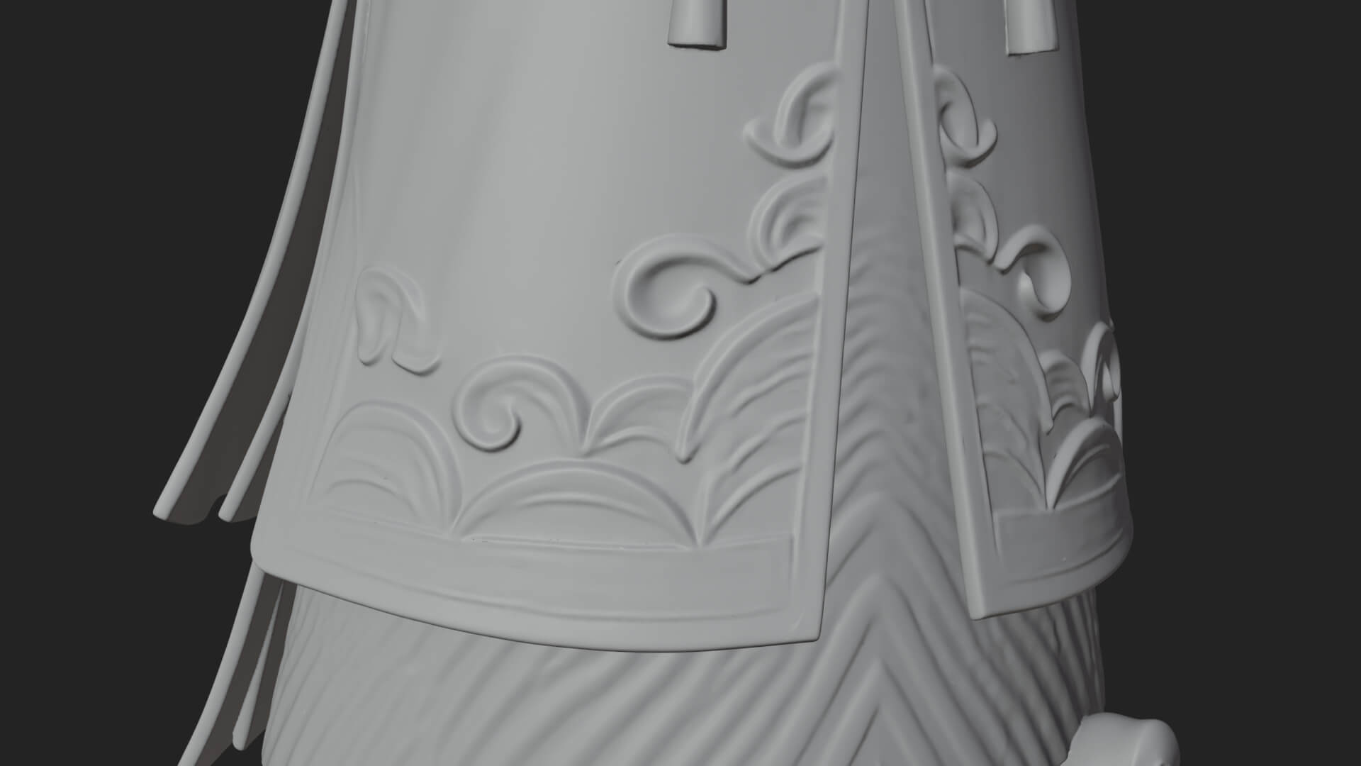 Robed Oriental Revenant Statue Design 4 3D Print Model 3D Model