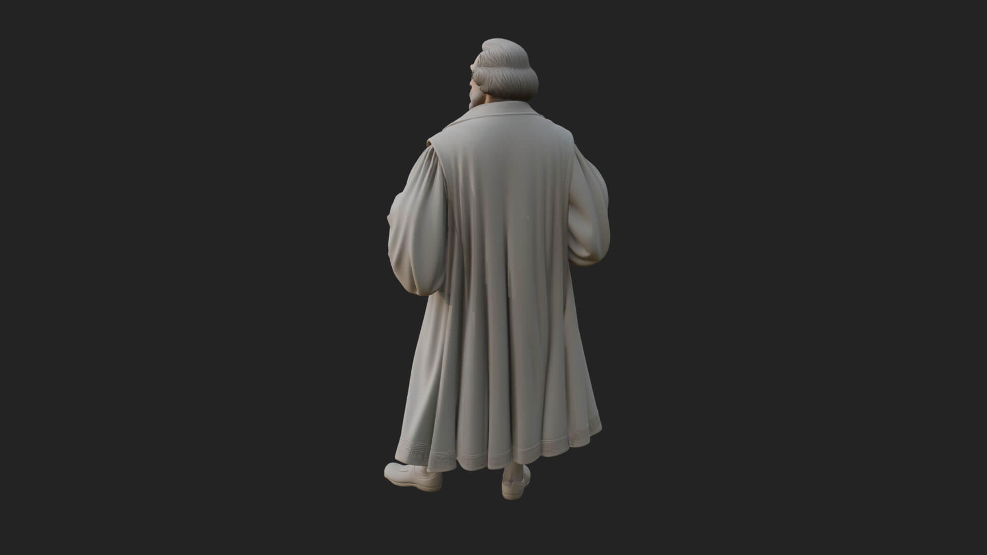 Robed Scholar Statue Design 3 3D Print Model 3D Model