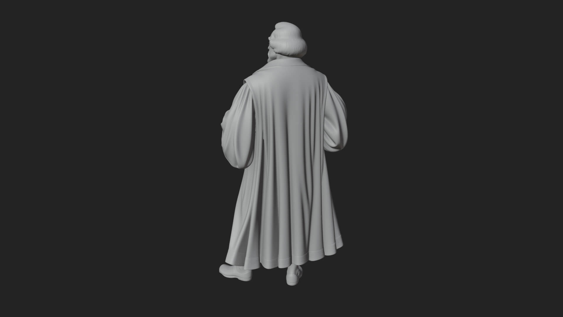 Robed Scholar Statue Design 3 3D Print Model 3D Model