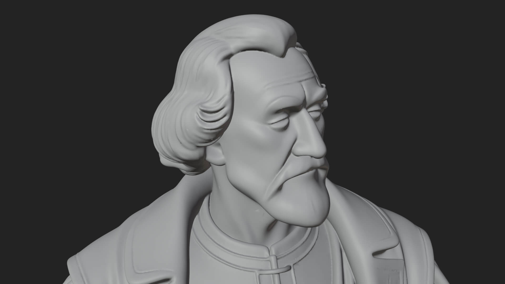 Robed Scholar Statue Design 3 3D Print Model 3D Model