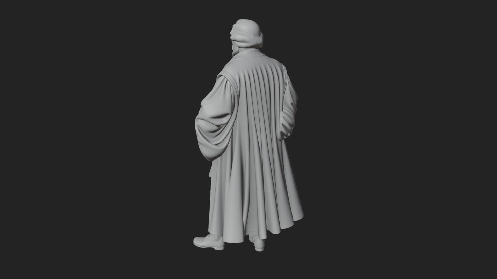 Robed Scholar Statue Design 4 3D Print Model 3D Model