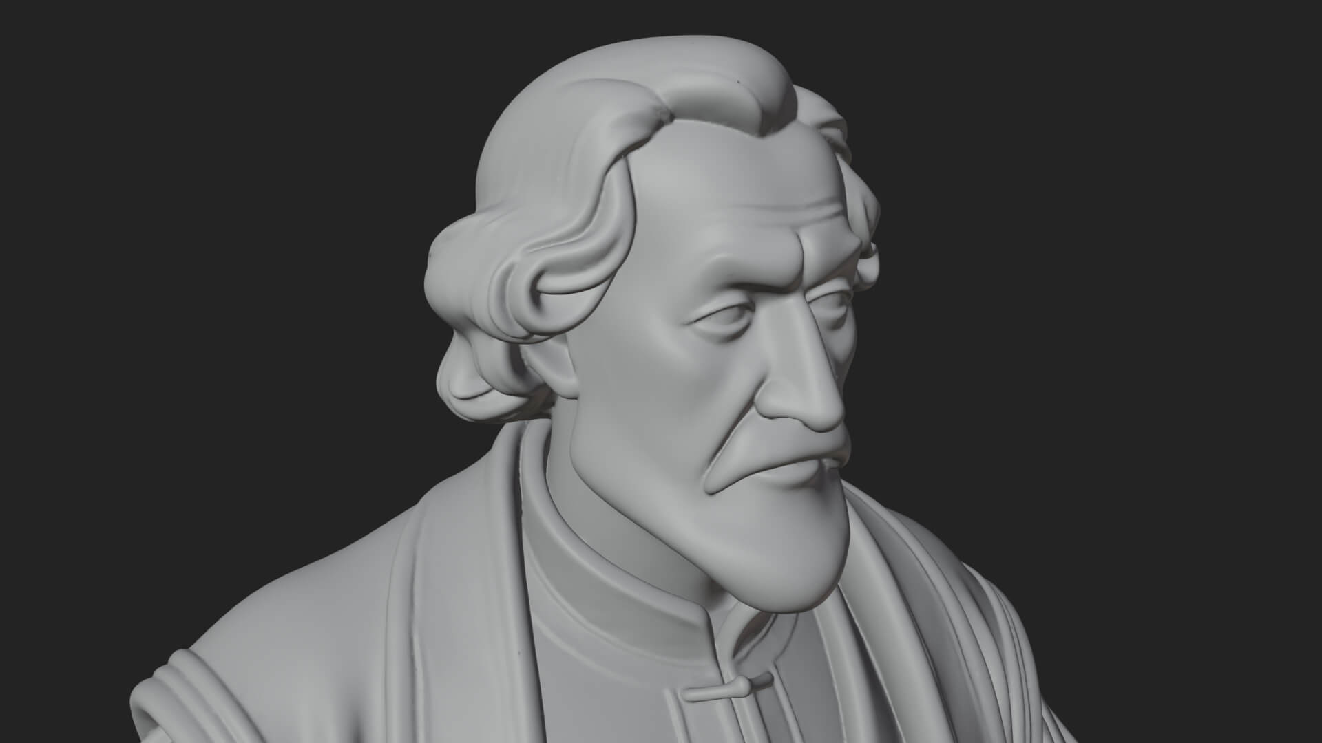 Robed Scholar Statue Design 4 3D Print Model 3D Model