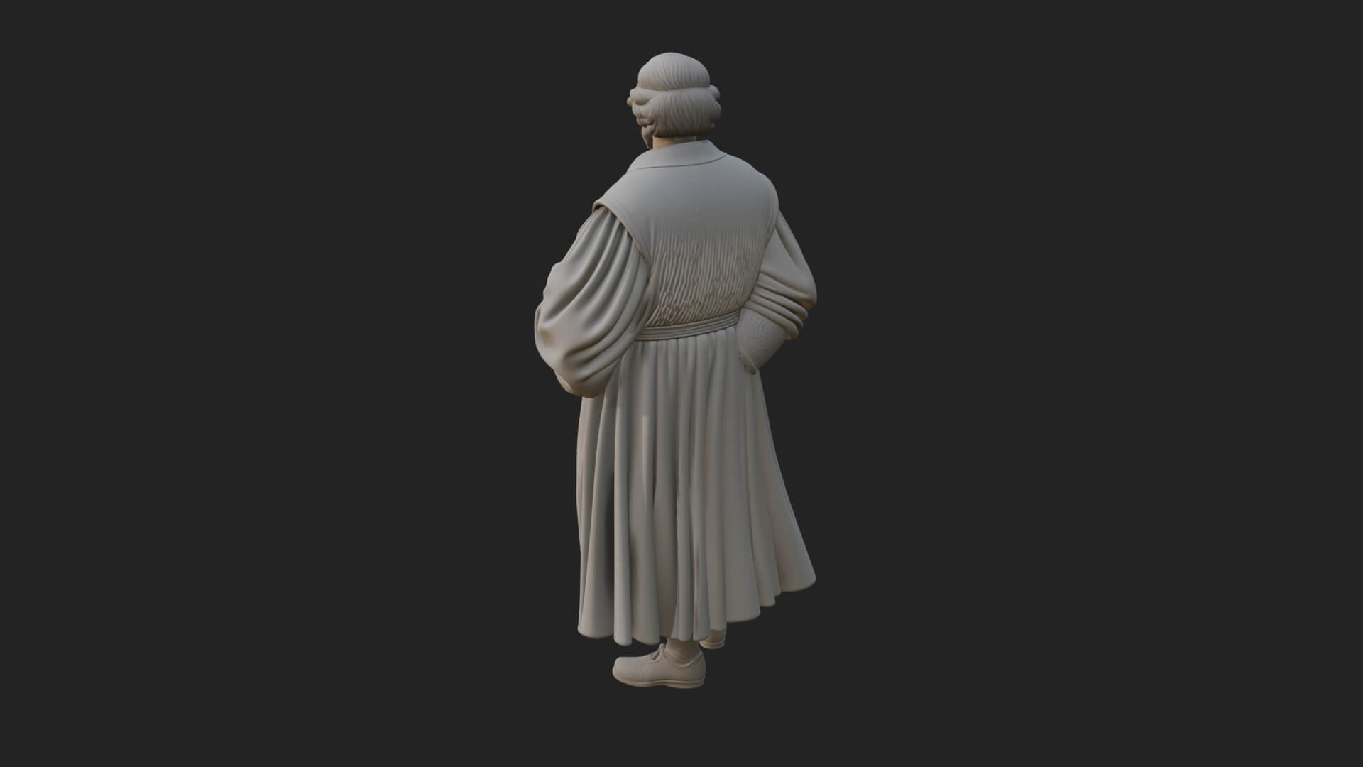 Robed Scholar Statue Design 5 3D Print Model 3D Model