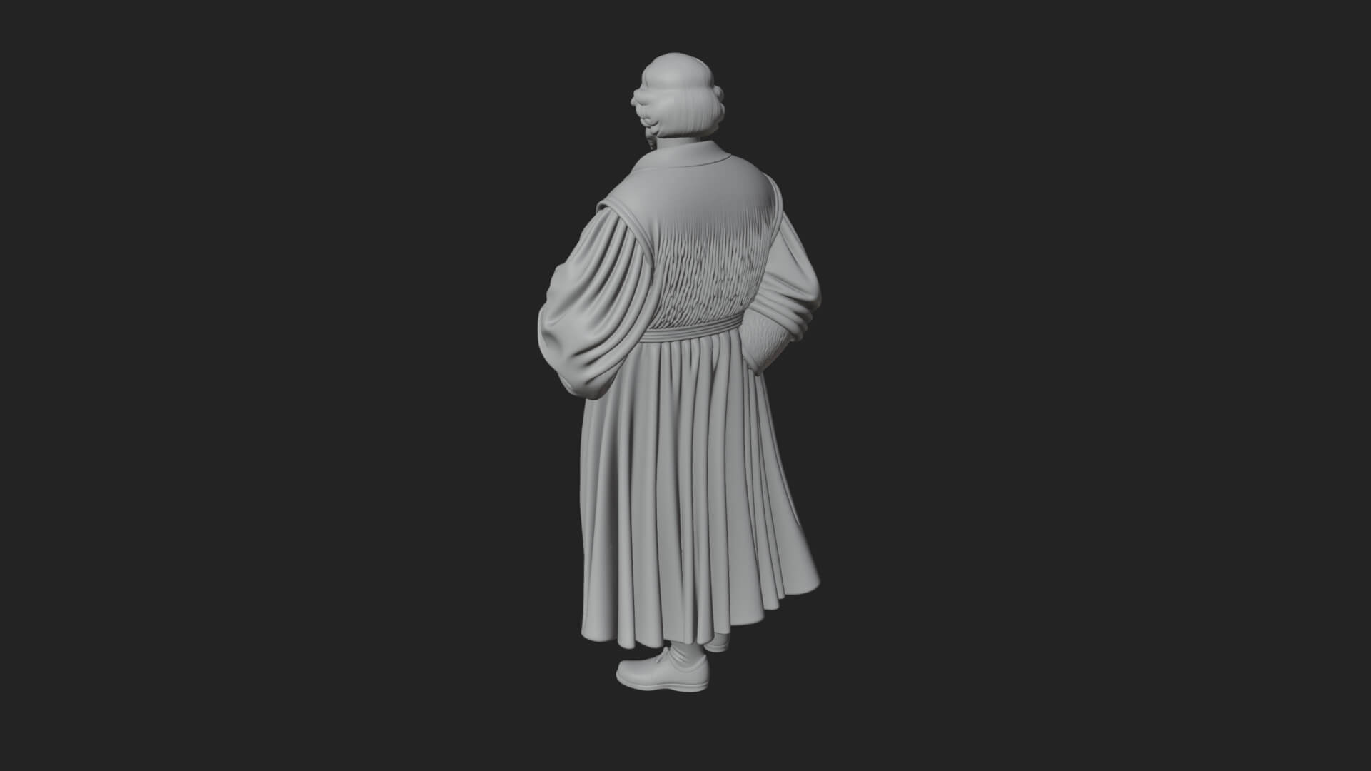 Robed Scholar Statue Design 5 3D Print Model 3D Model