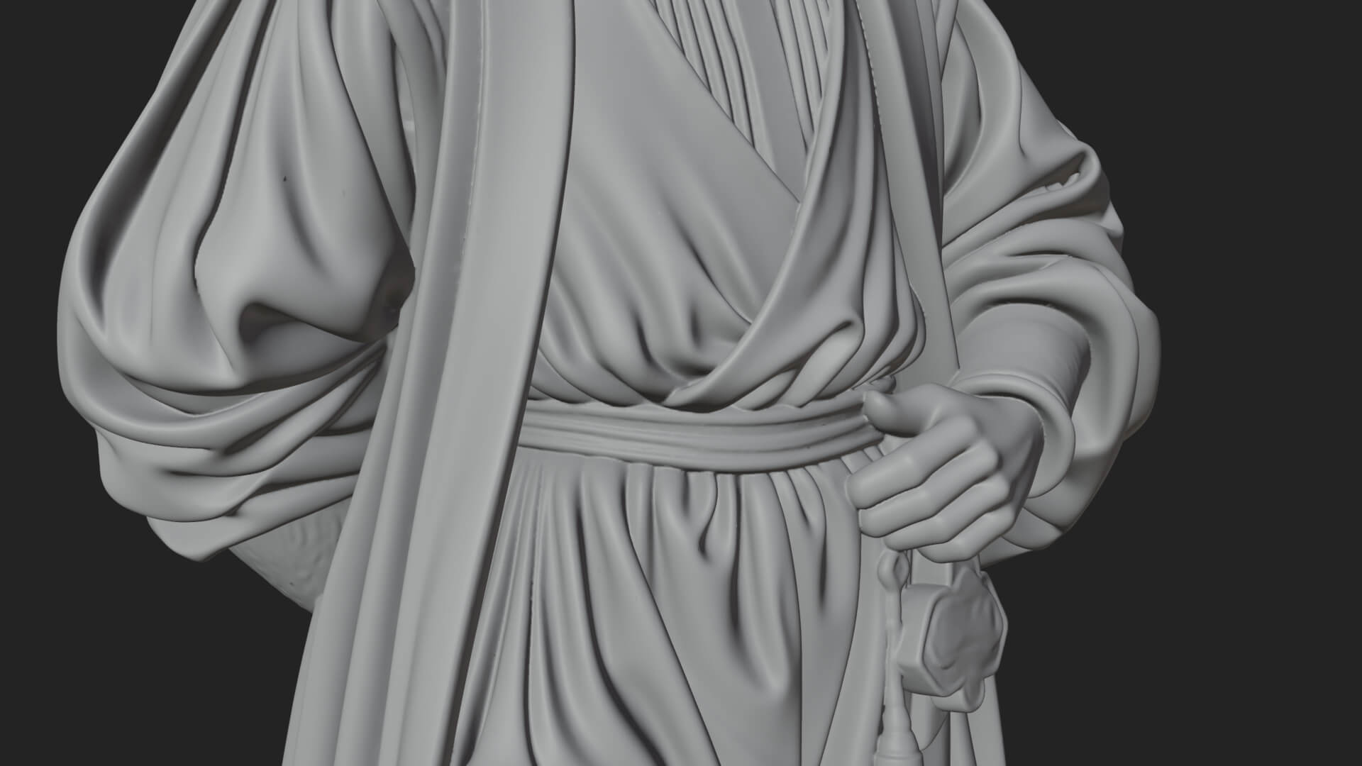 Robed Scholar Statue Design 5 3D Print Model 3D Model