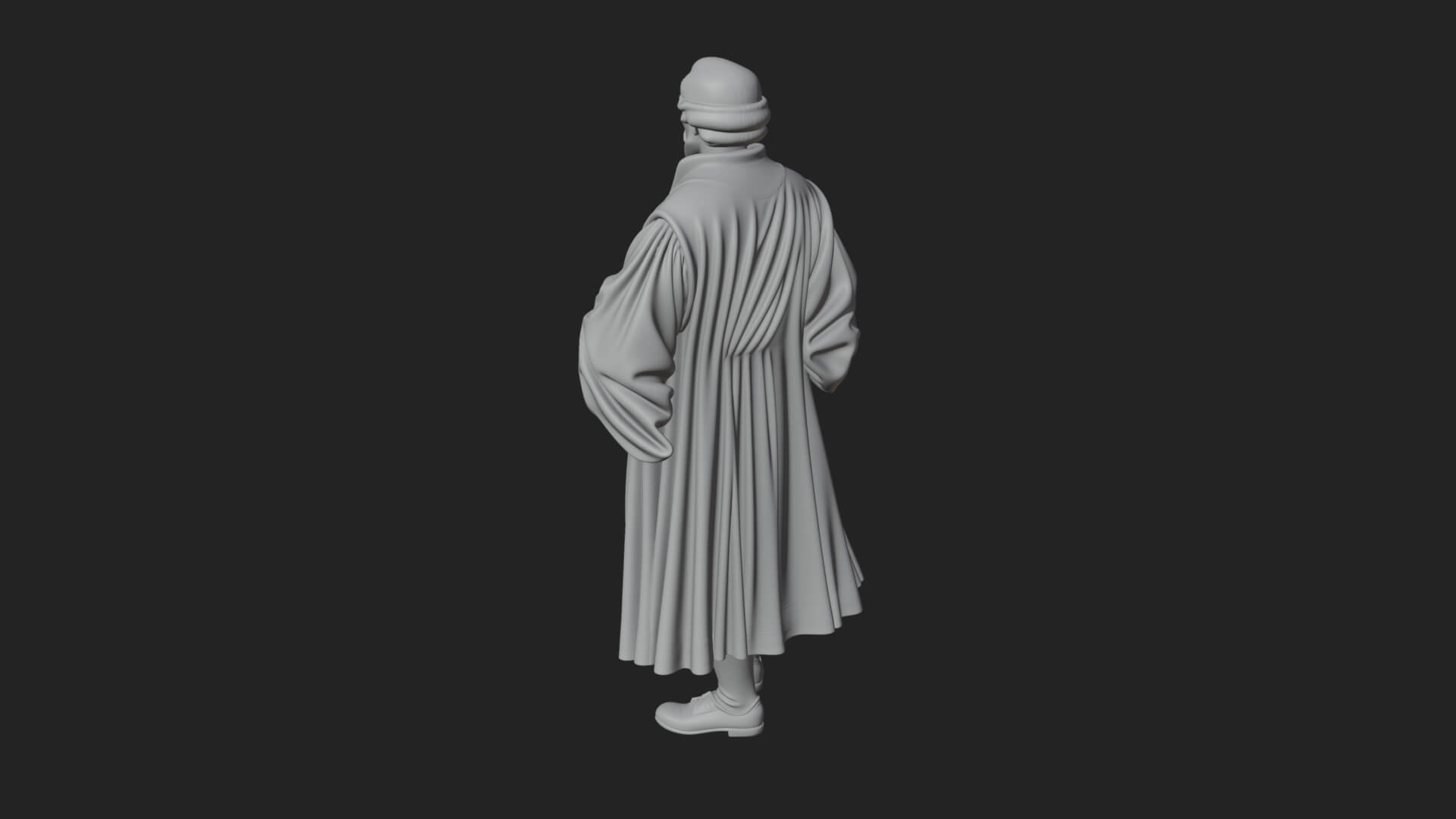 Robed Scholar Statue Design 6 3D Print Model 3D Model