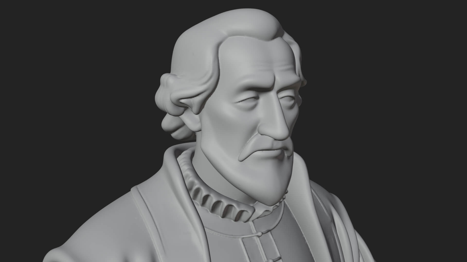 Robed Scholar Statue Design 6 3D Print Model 3D Model