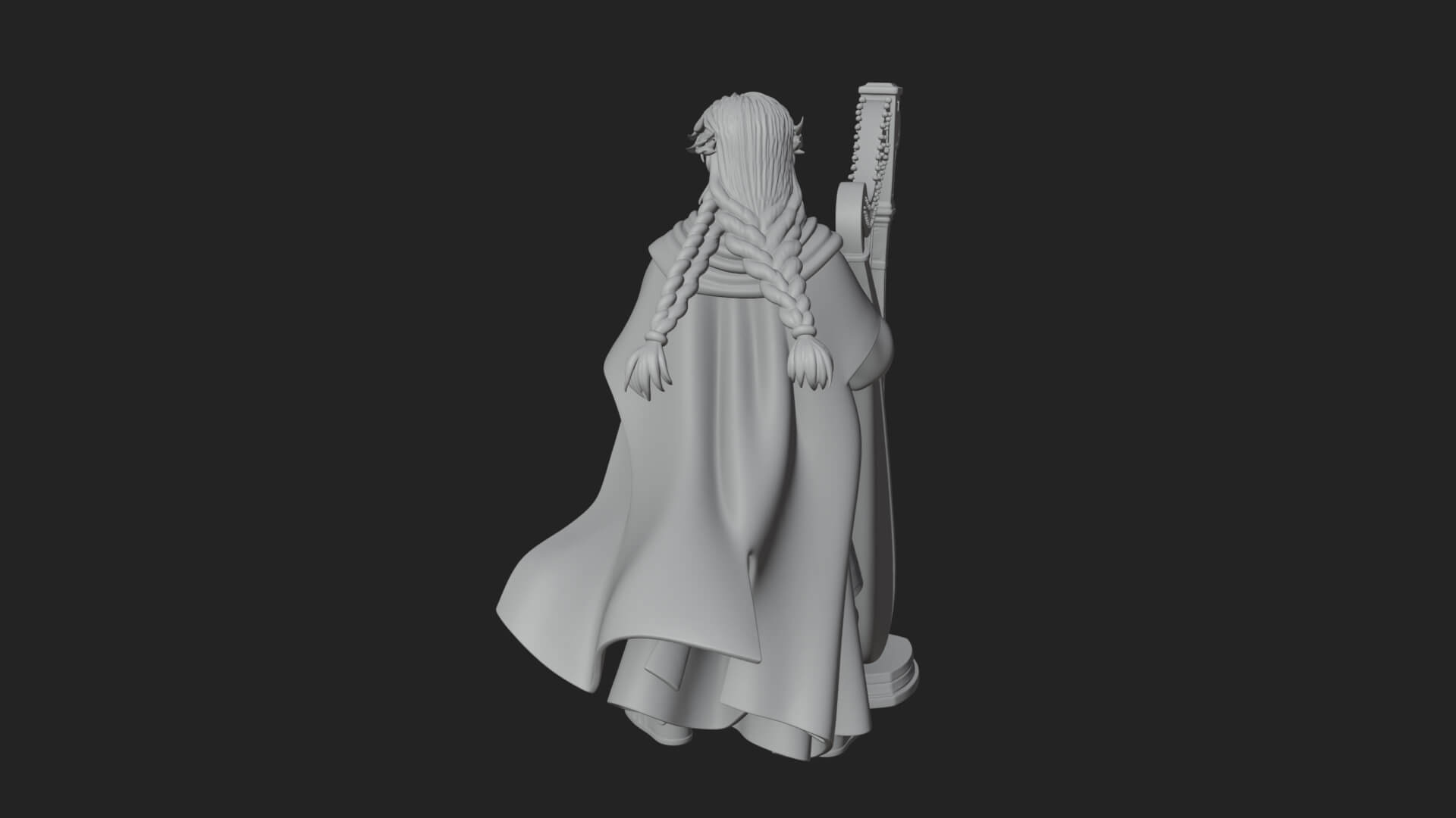 Robed Scholar Statue Design 7 3D Print Model 3D Model