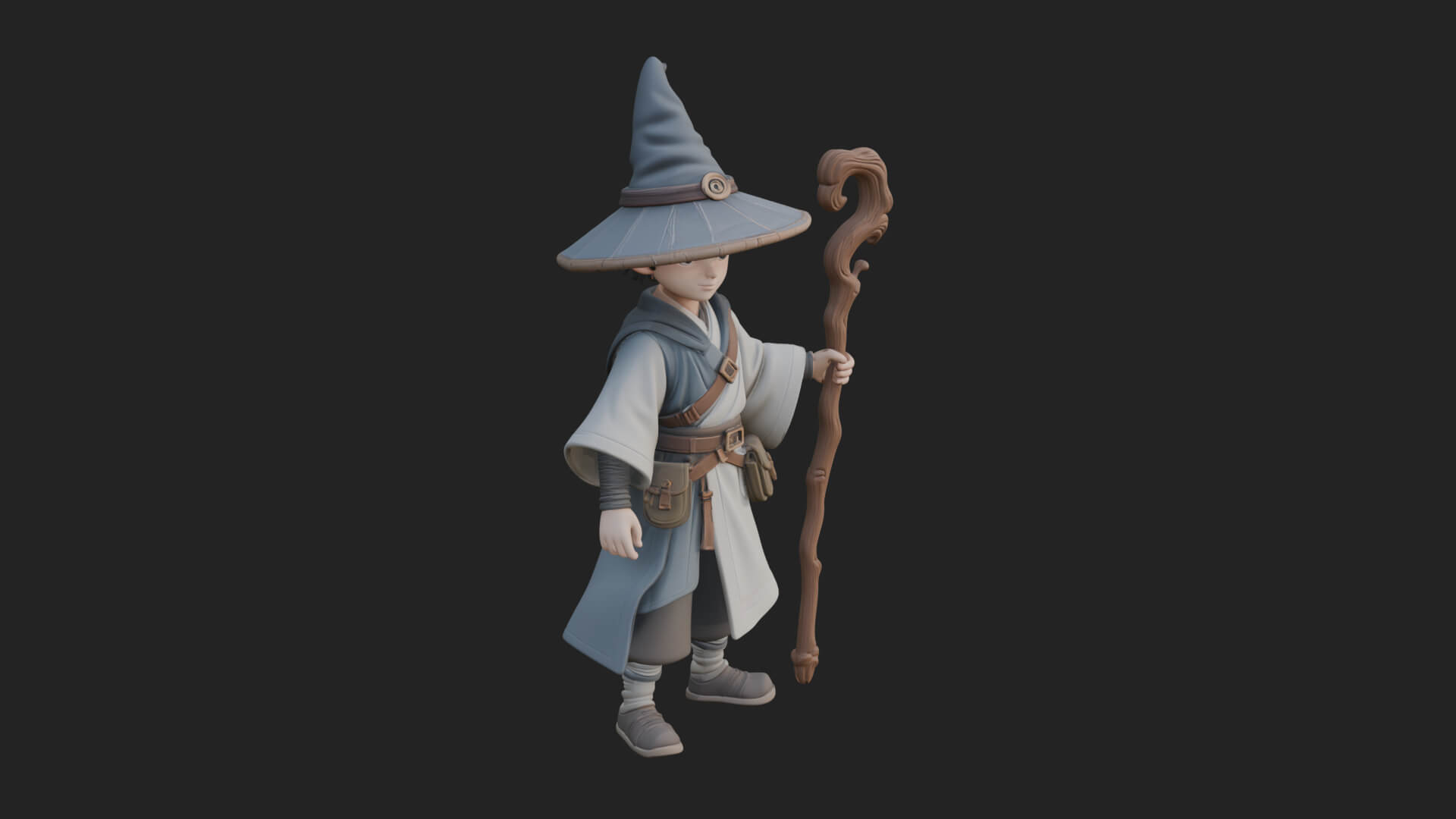 Robed Wizard Statue Design 11 3D Print Model 3D Model