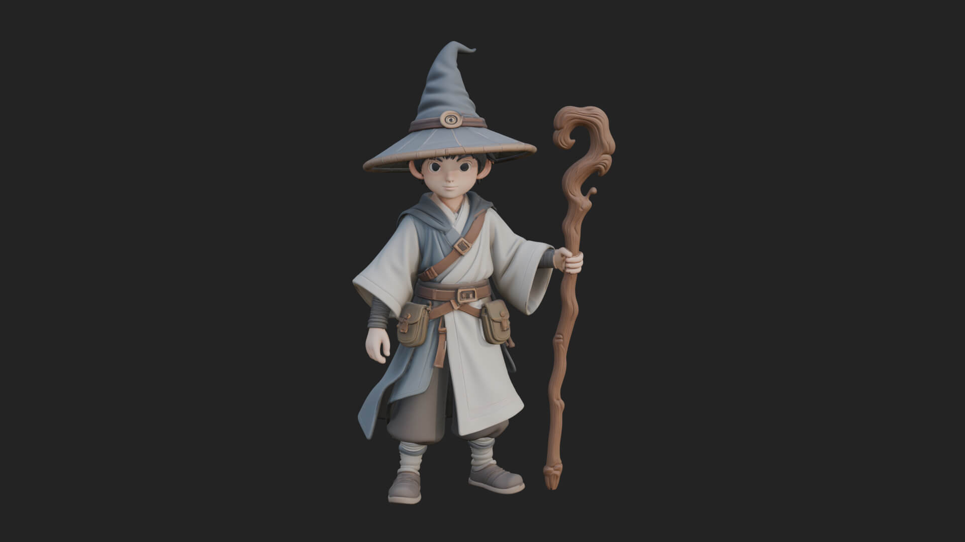 Robed Wizard Statue Design 11 3D Print Model 3D Model