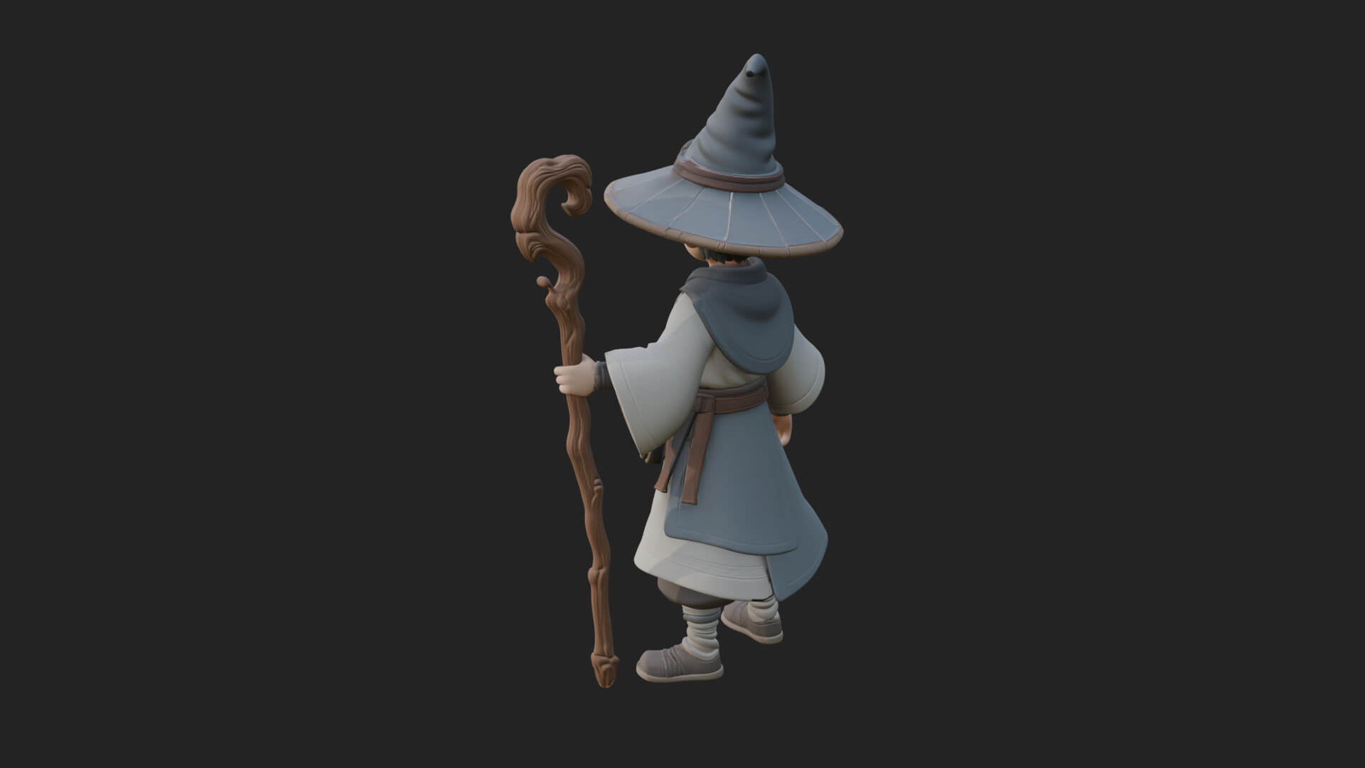 Robed Wizard Statue Design 11 3D Print Model 3D Model