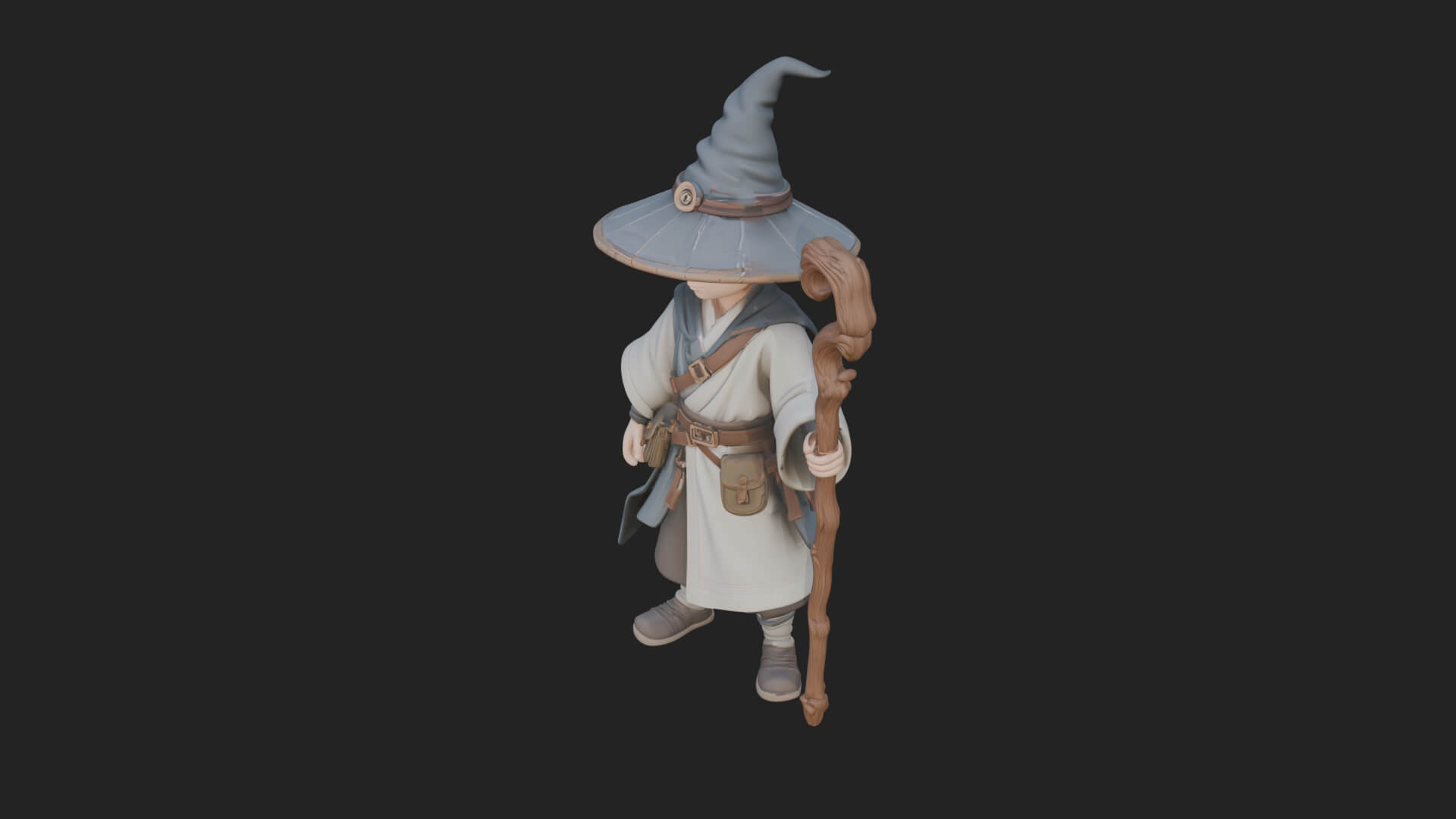 Robed Wizard Statue Design 11 3D Print Model 3D Model