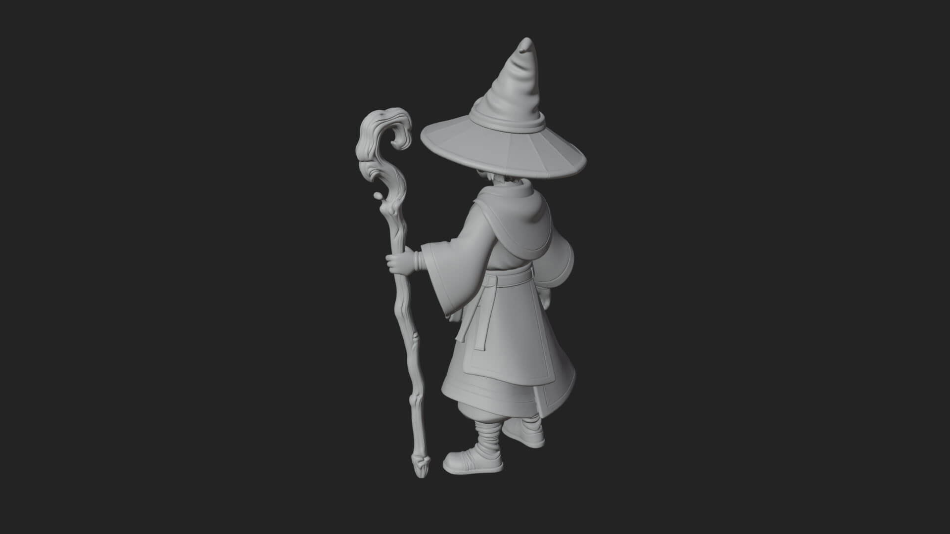 Robed Wizard Statue Design 11 3D Print Model 3D Model
