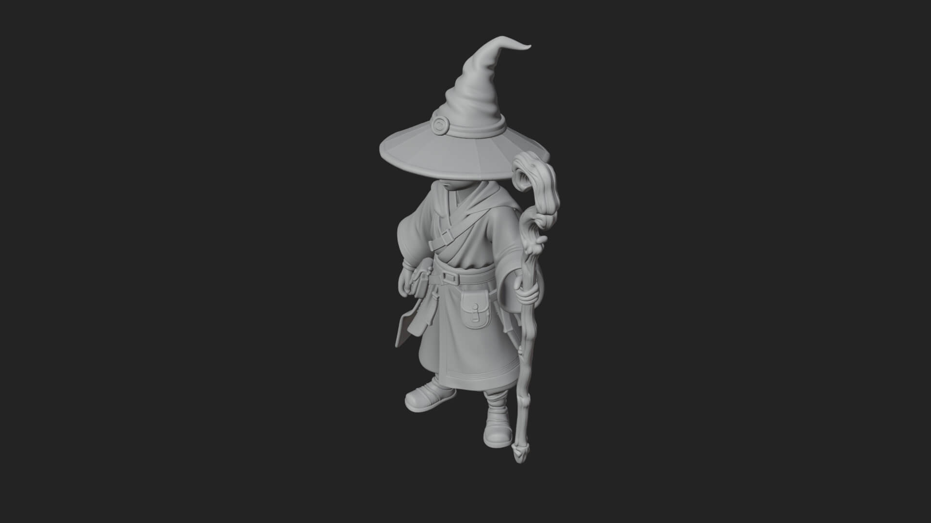 Robed Wizard Statue Design 11 3D Print Model 3D Model