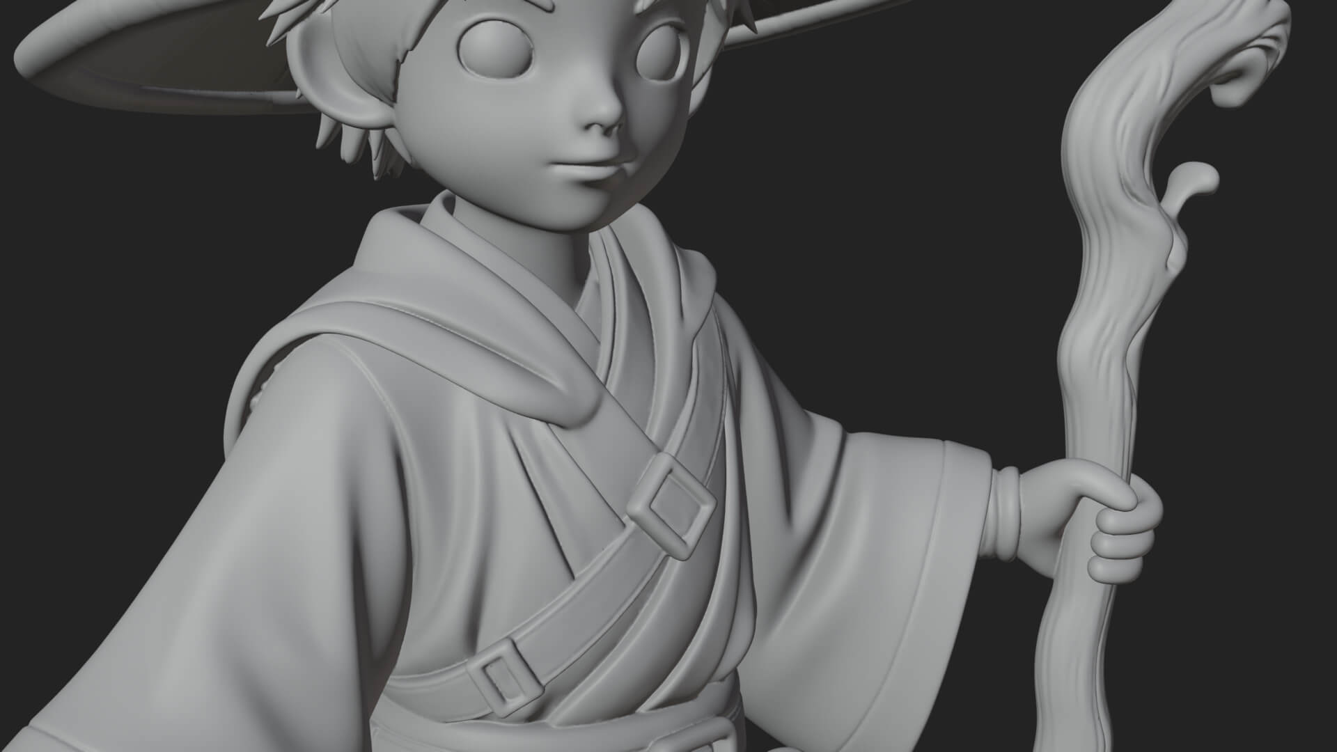 Robed Wizard Statue Design 11 3D Print Model 3D Model