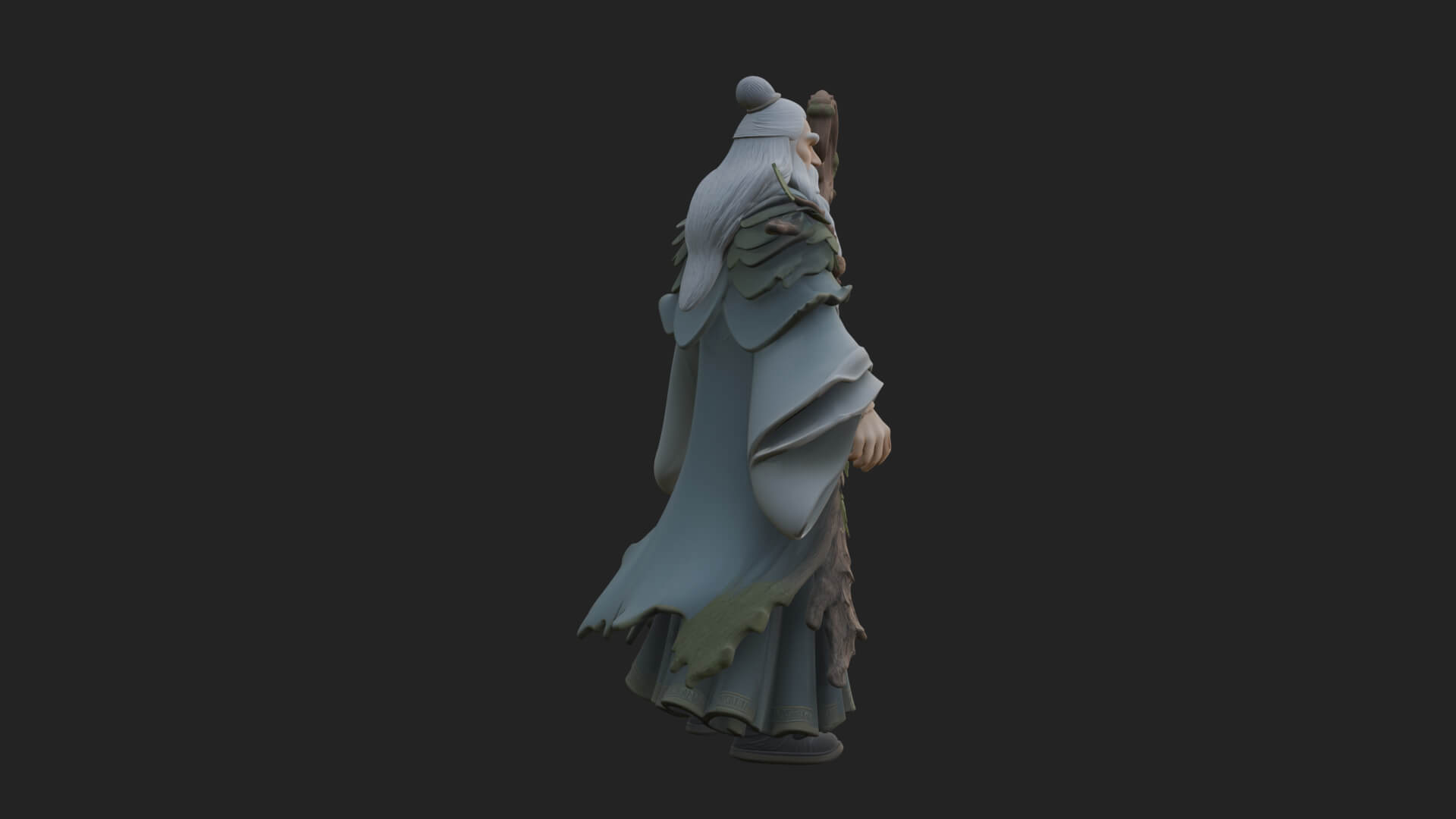 Robed Wizard Statue Design 12 3D Print Model 3D Model