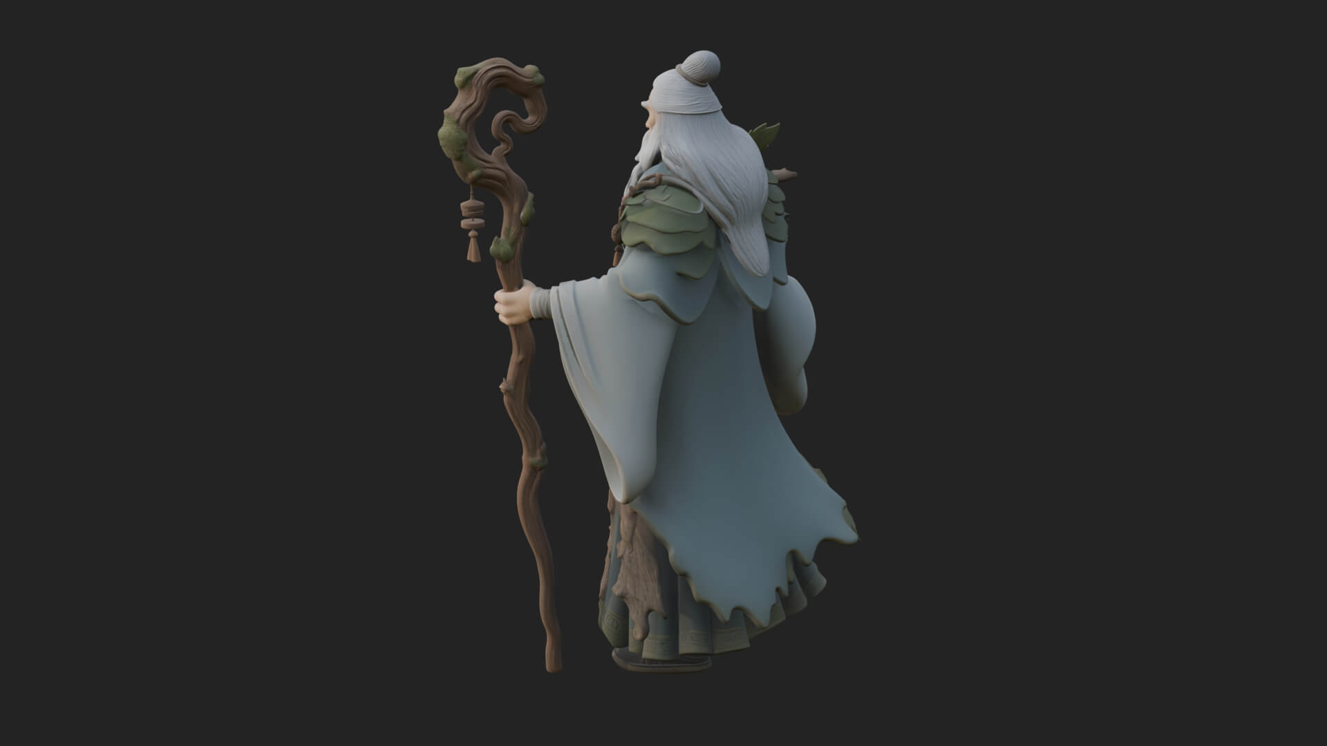 Robed Wizard Statue Design 12 3D Print Model 3D Model