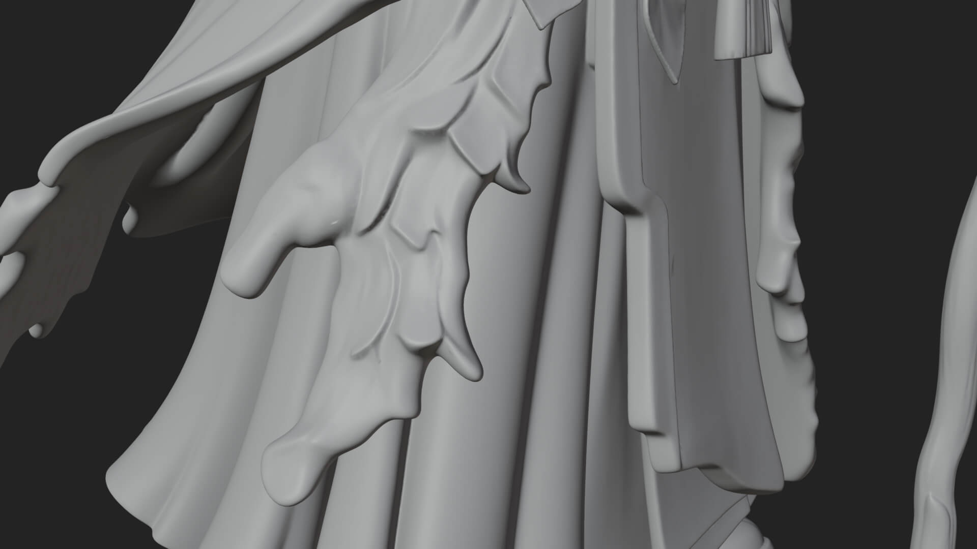 Robed Wizard Statue Design 12 3D Print Model 3D Model