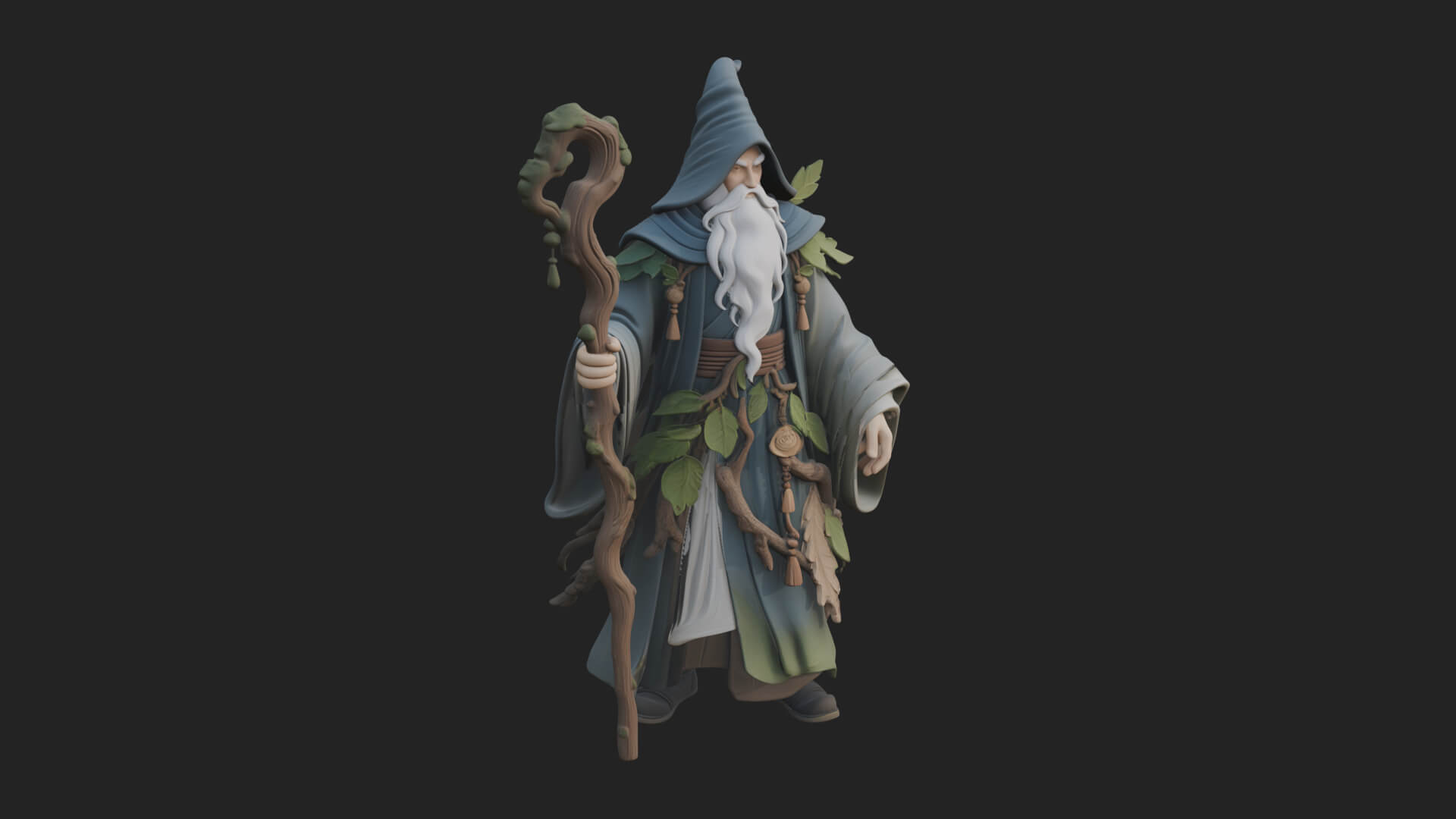 Robed Wizard Statue Design 13 3D Print Model 3D Model
