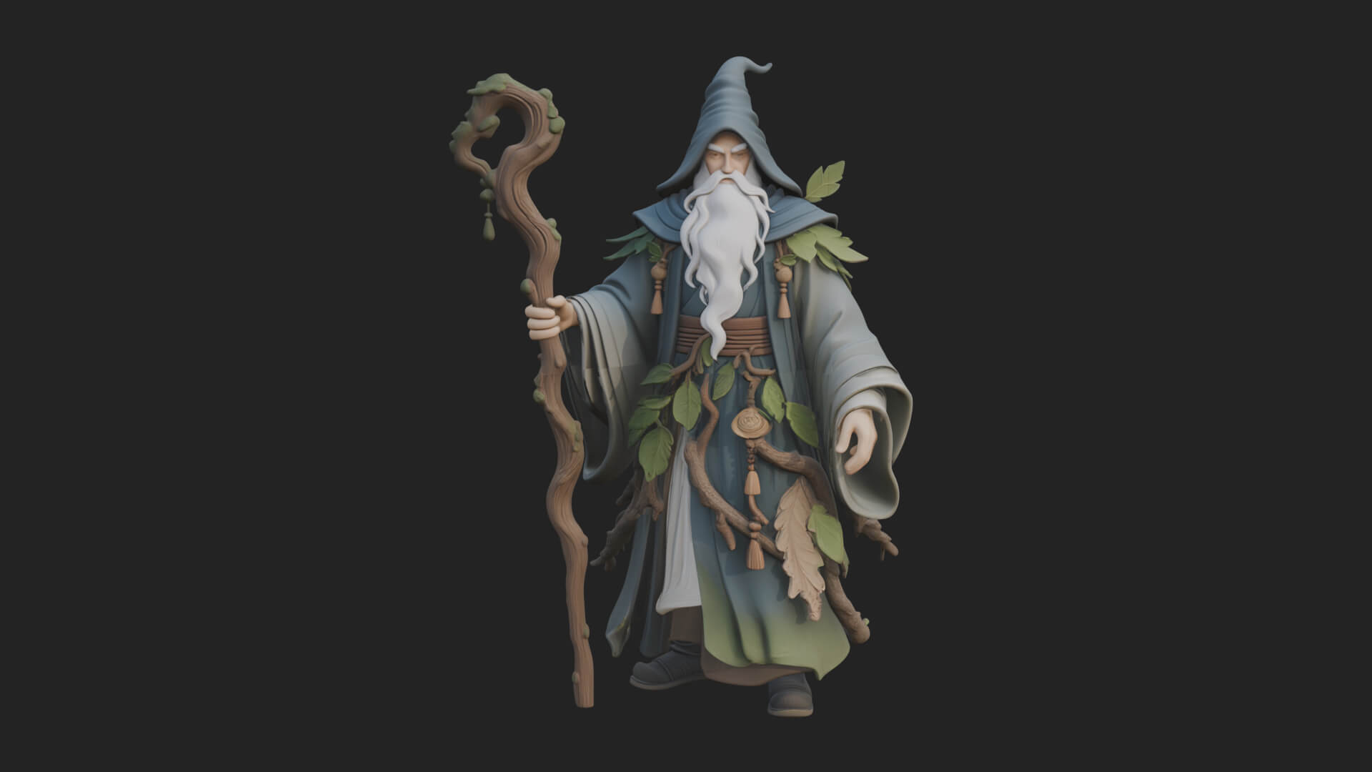 Robed Wizard Statue Design 13 3D Print Model 3D Model