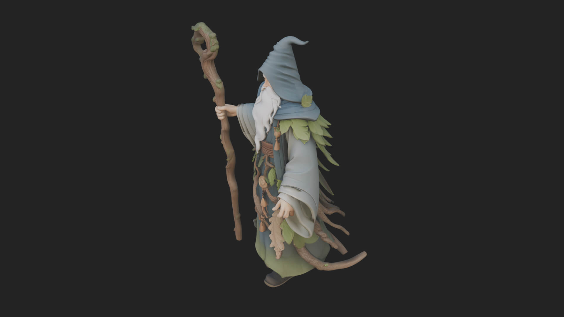 Robed Wizard Statue Design 13 3D Print Model 3D Model