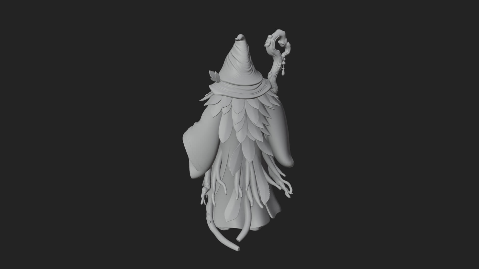 Robed Wizard Statue Design 13 3D Print Model 3D Model