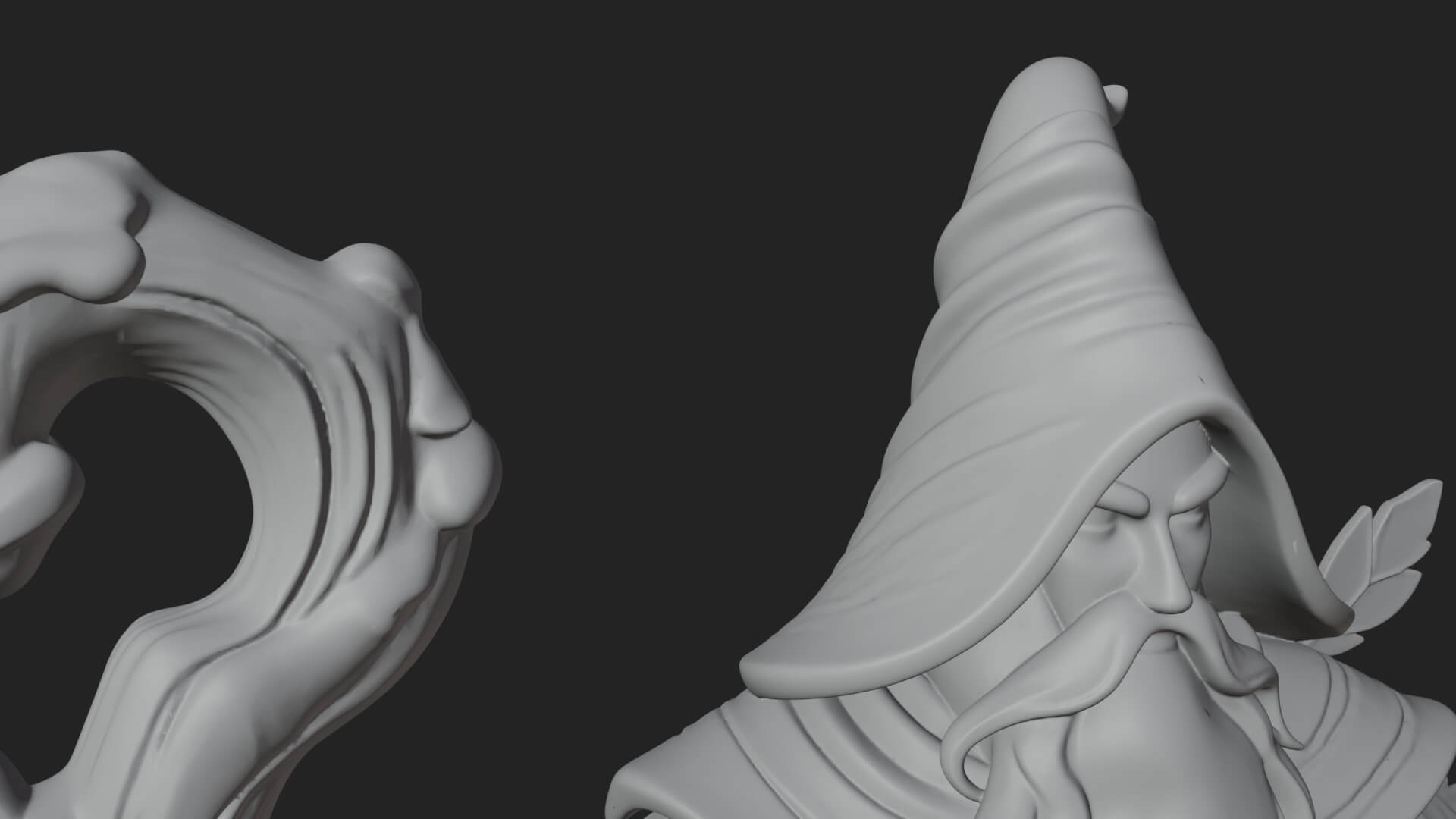 Robed Wizard Statue Design 13 3D Print Model 3D Model