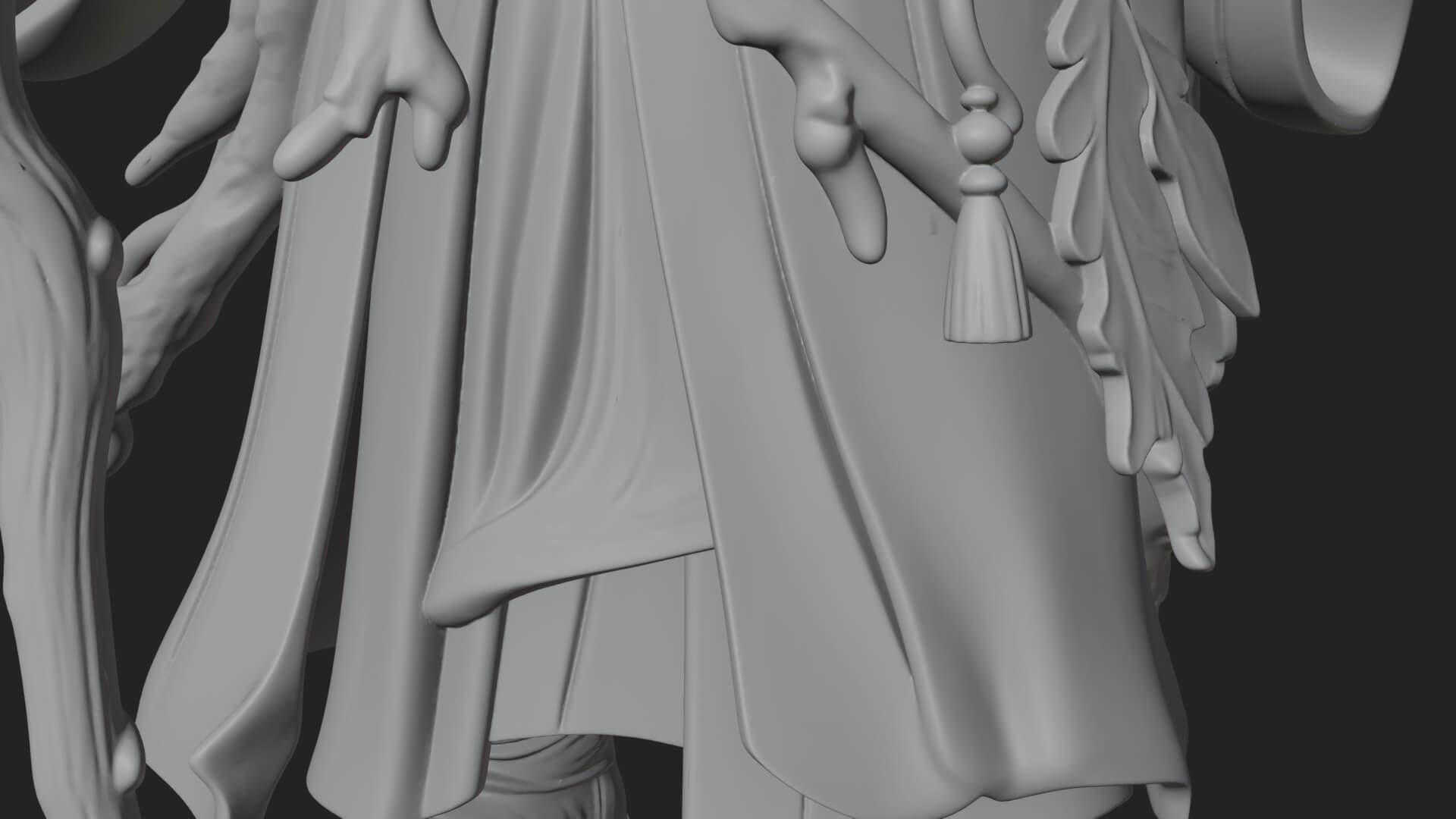 Robed Wizard Statue Design 13 3D Print Model 3D Model