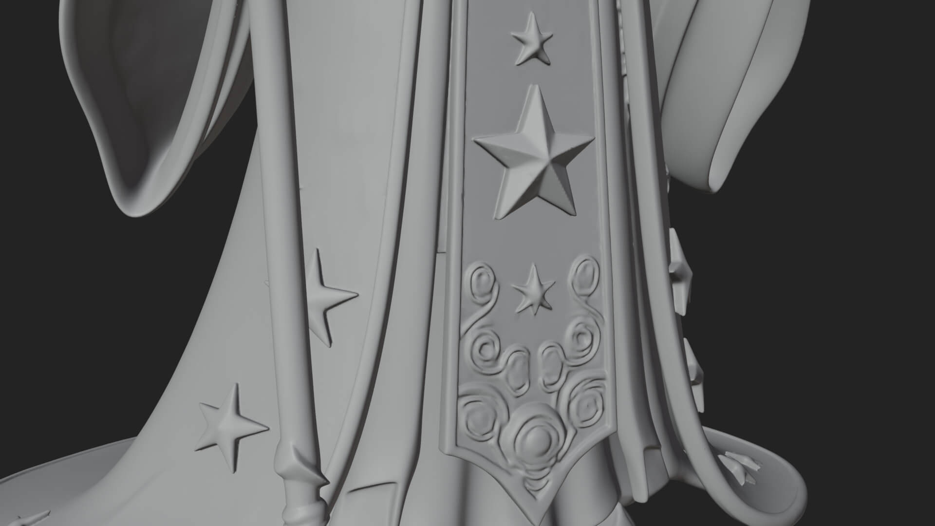 Robed Wizard Statue Design 14 3D Print Model 3D Model