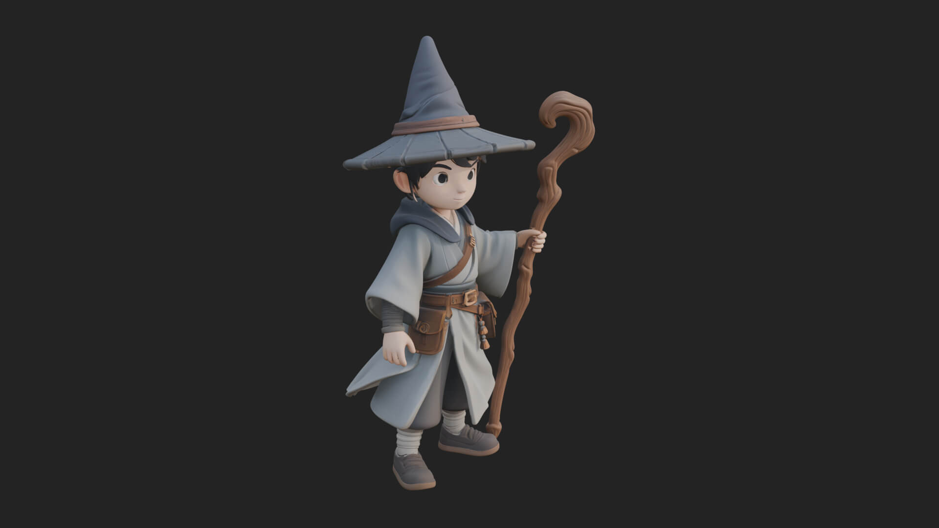Robed Wizard Statue Design 15 3D Print Model 3D Model