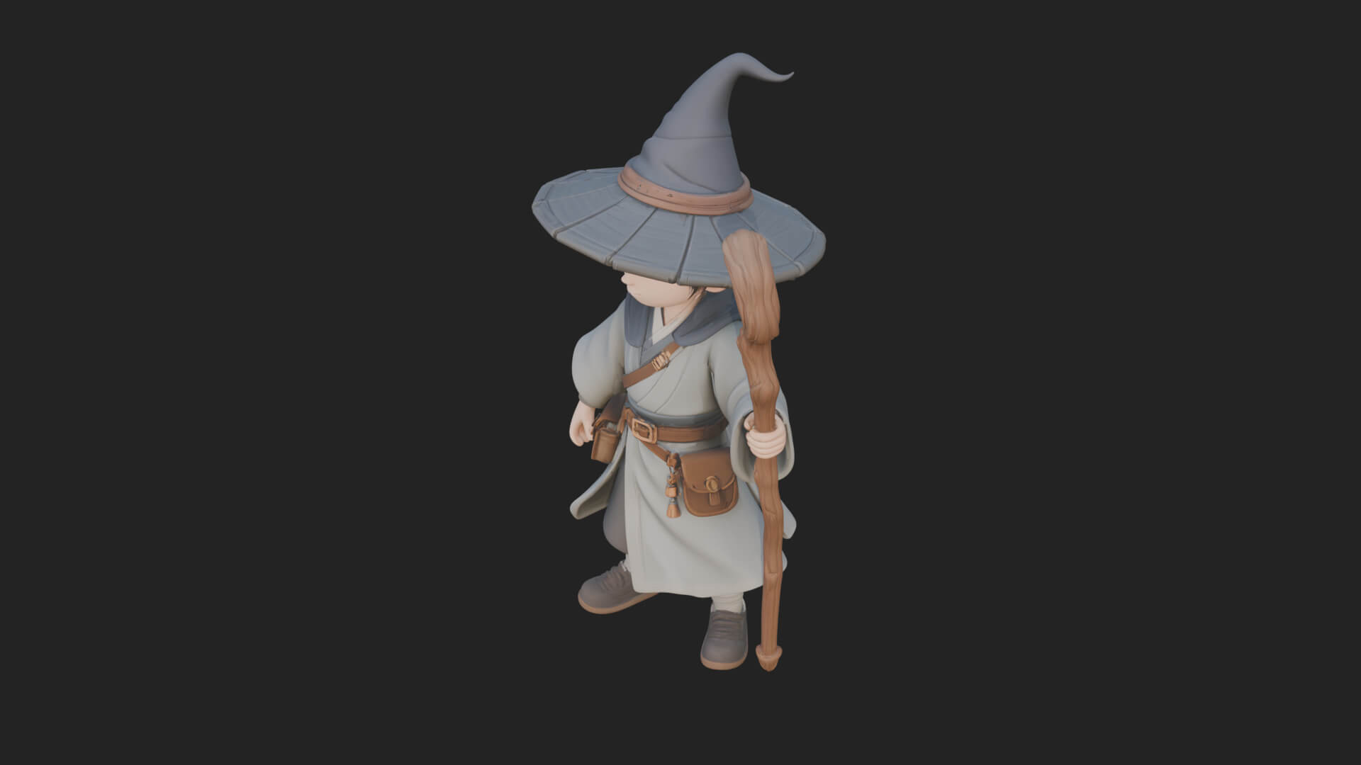 Robed Wizard Statue Design 15 3D Print Model 3D Model