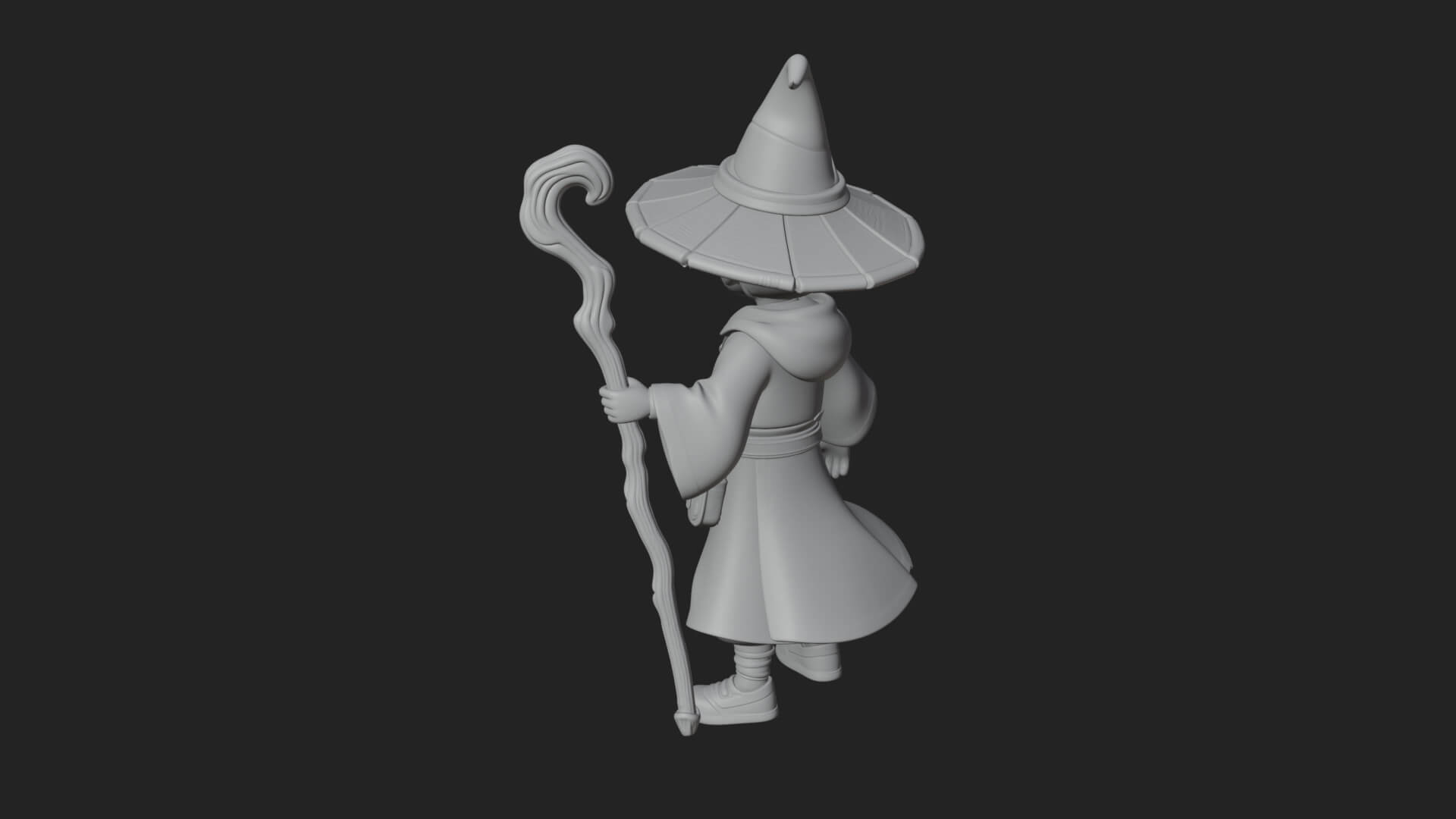 Robed Wizard Statue Design 15 3D Print Model 3D Model